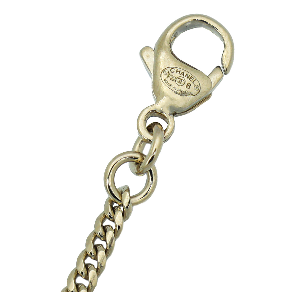 Chanel White CC Heart Necklace