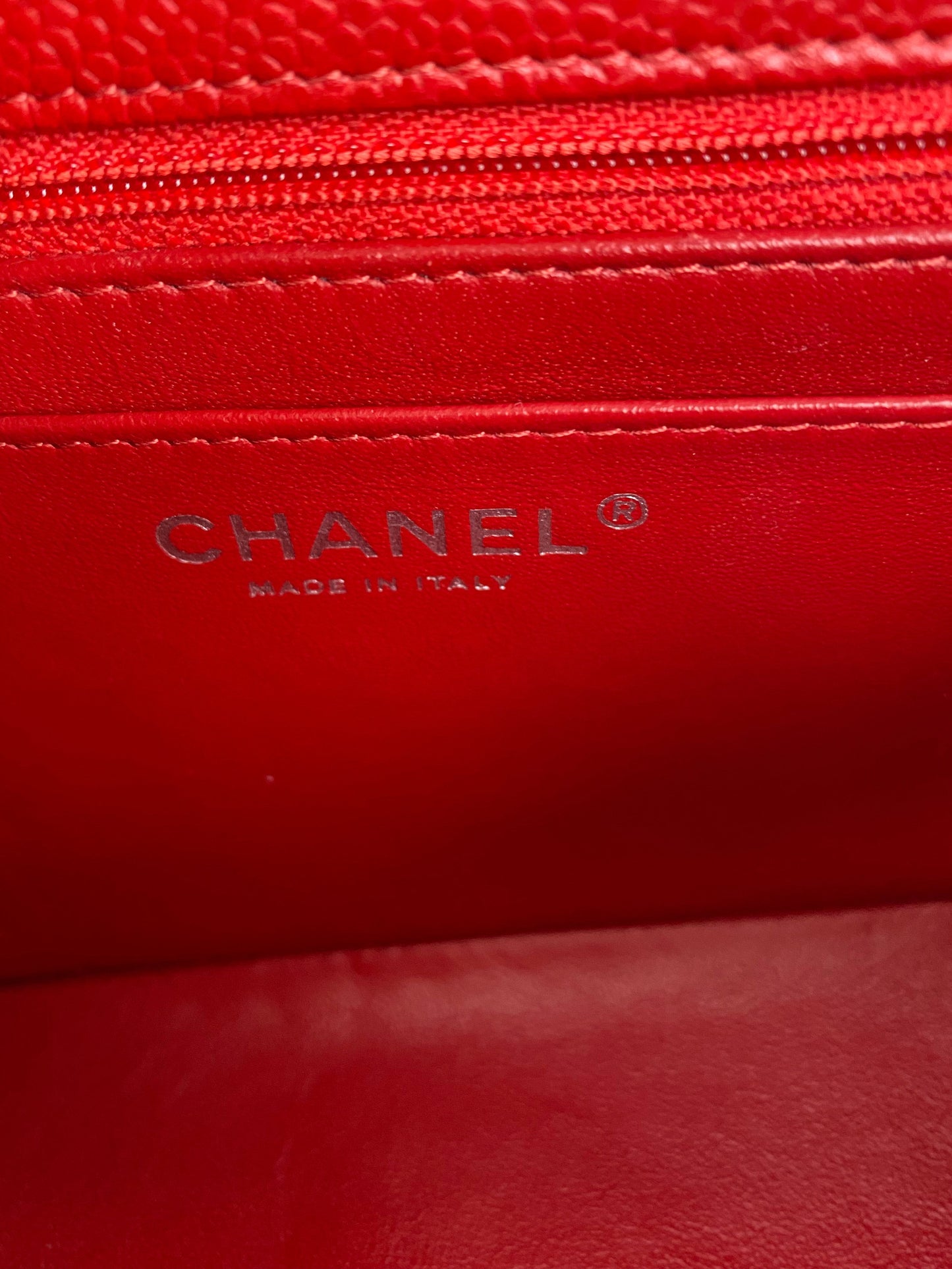 Chanel Mini Red Square Flap Bag