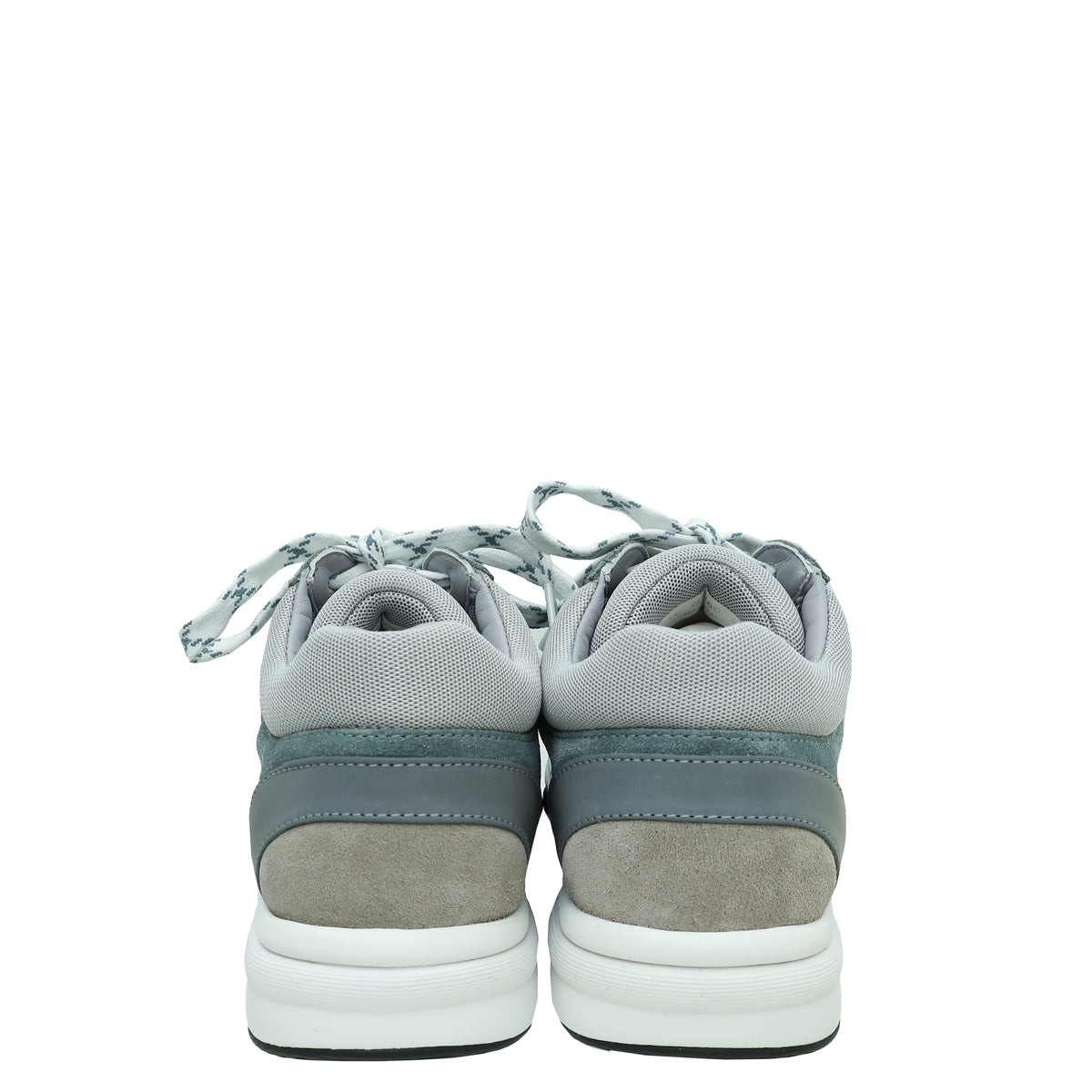 Chanel Blue Multicolor CC Trainer Sneaker 38