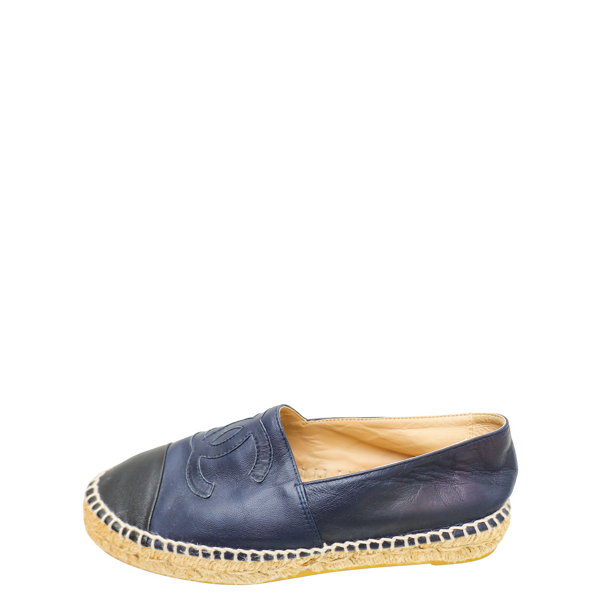 Chanel Bicolor CC Cap Toe Espadrille 35