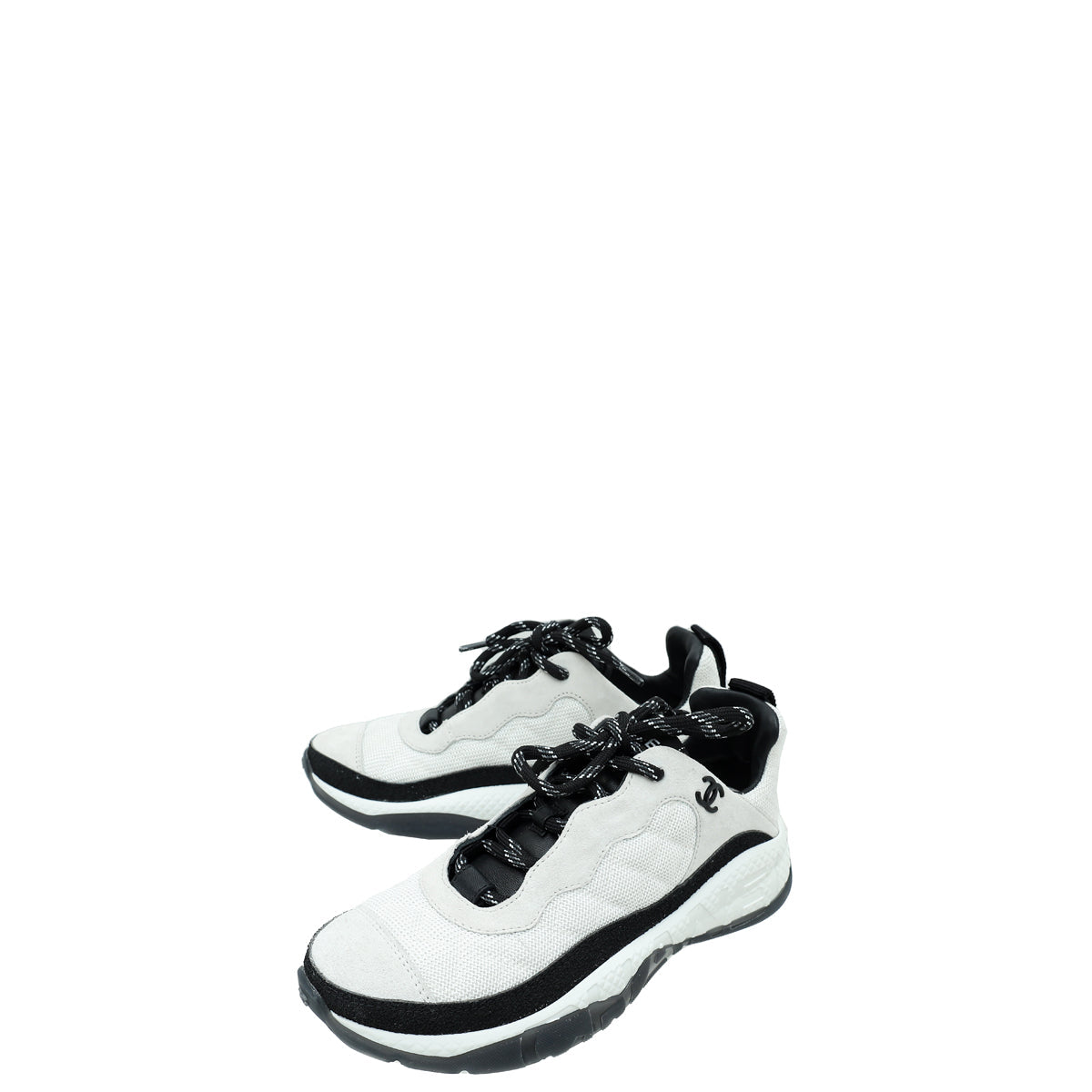 Chanel Bicolor CC Trainer Sneaker 36.5
