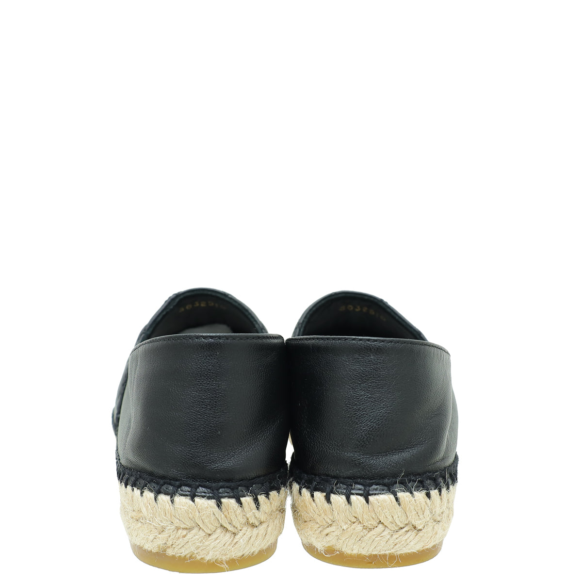Chanel Black CC Diamond Quilted Espadrille 37