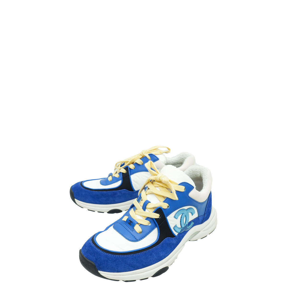 Chanel Bicolor CC Trainer Sneaker 38