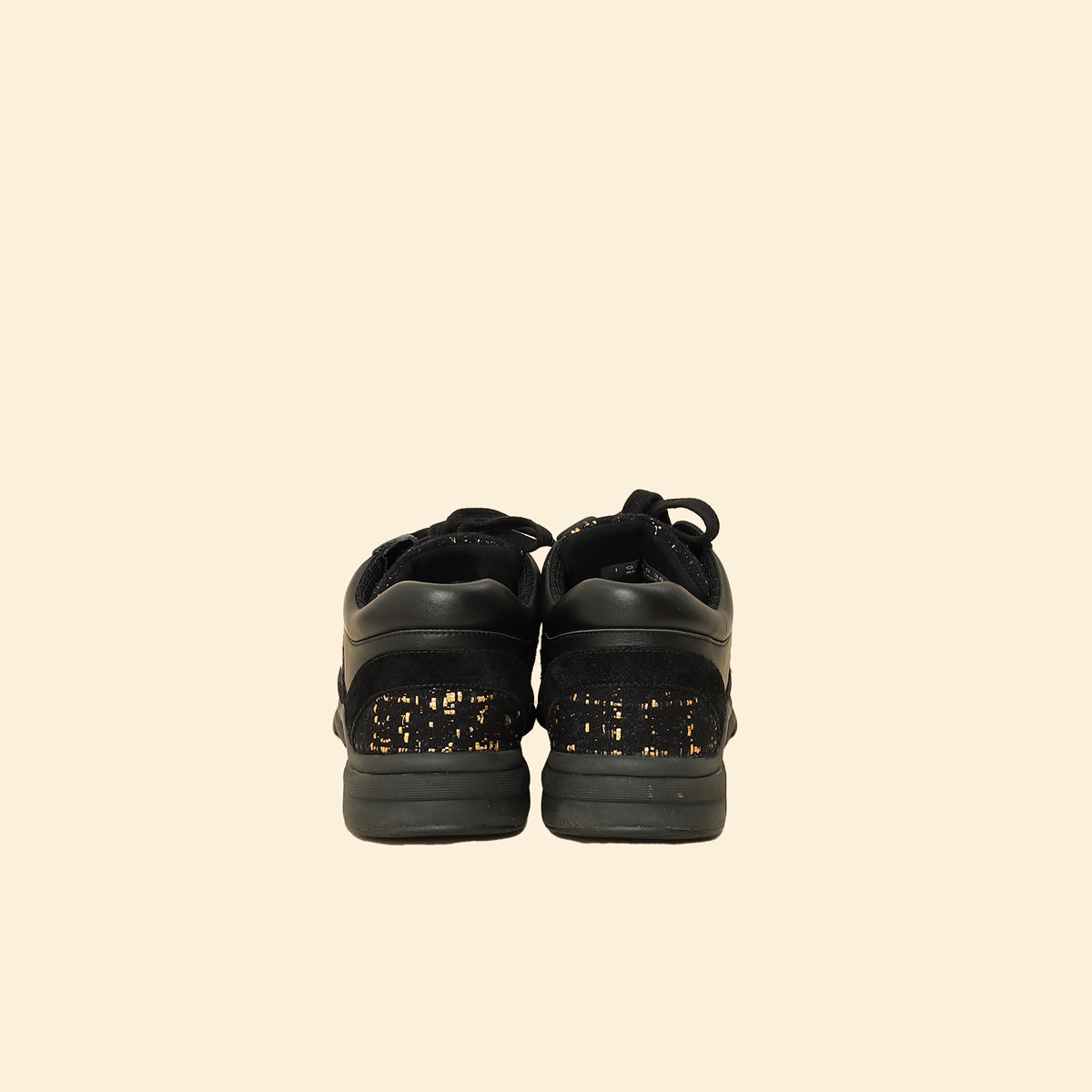 Chanel Black CC Sneakers 38