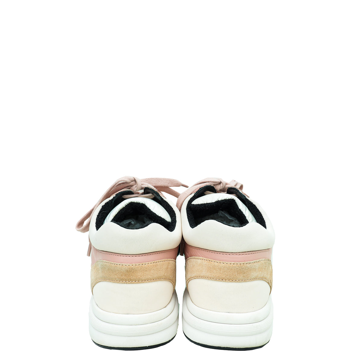 Chanel Tricolor CC Lace Up Sneakers 40