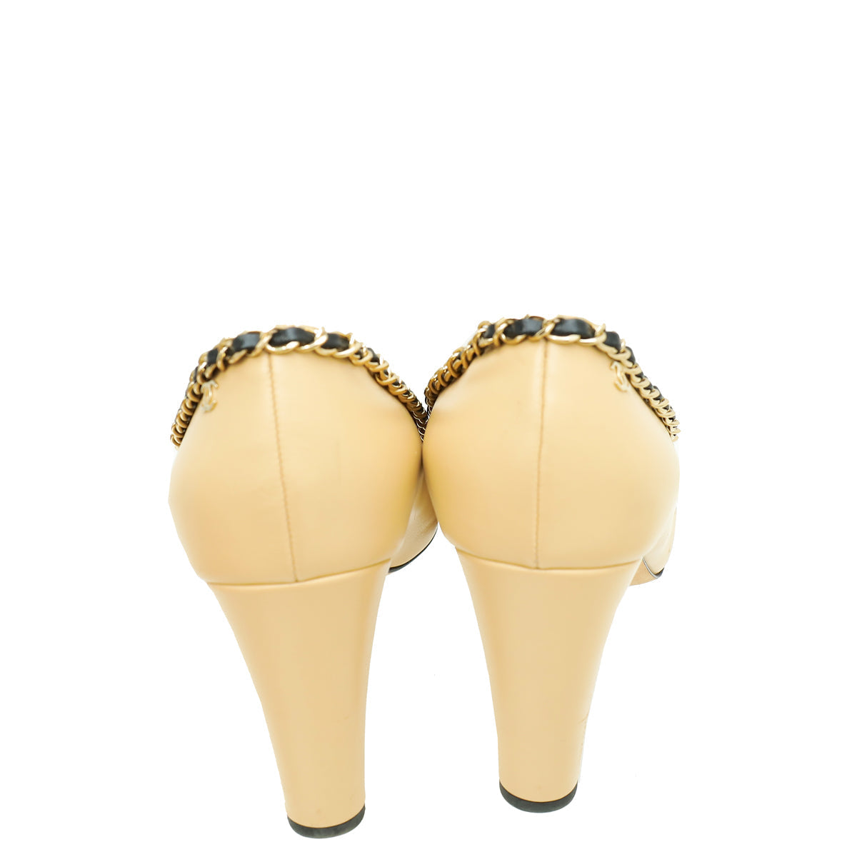 Chanel Bicolor Chain Detail Pumps 41.5