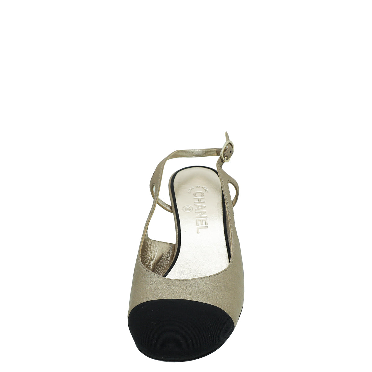 Chanel Bicolor CC Cap Toe Slingback Pump 41