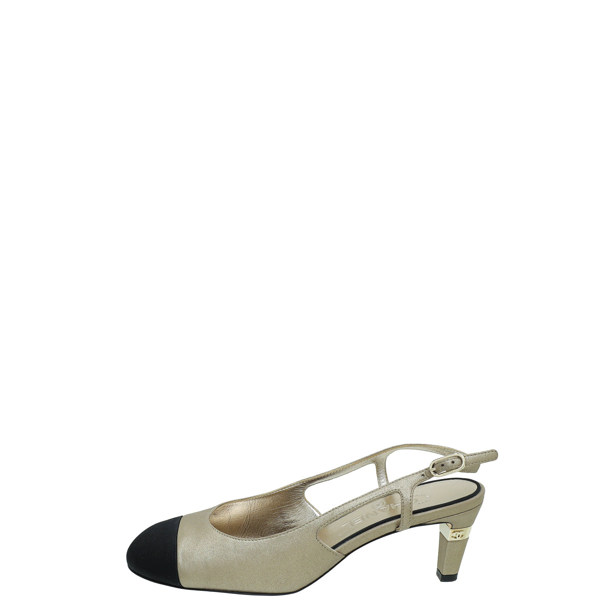 Chanel Bicolor CC Cap Toe Slingback Pump 41