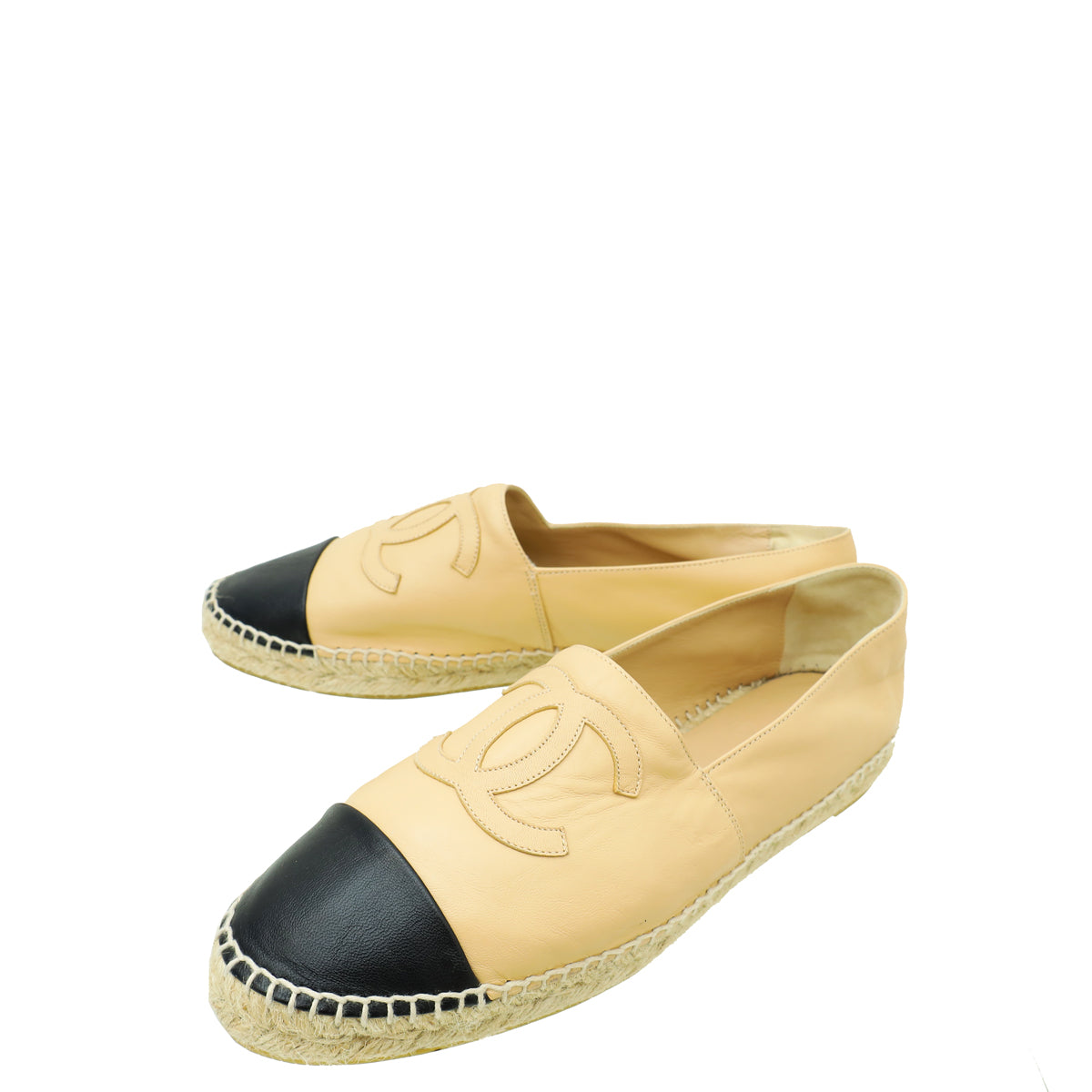 Chanel Bicolor CC Cap Toe Espadrille 42