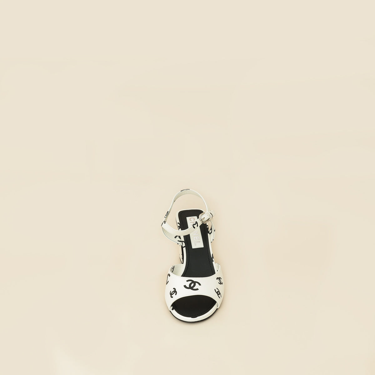 Chanel Bicolor CC Print Coco Beach Sandal 37
