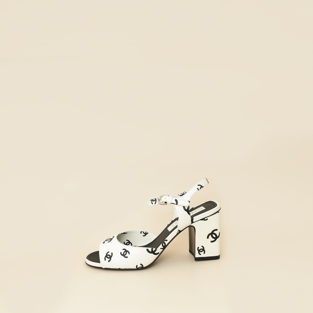 Chanel Bicolor CC Print Coco Beach Sandal 37