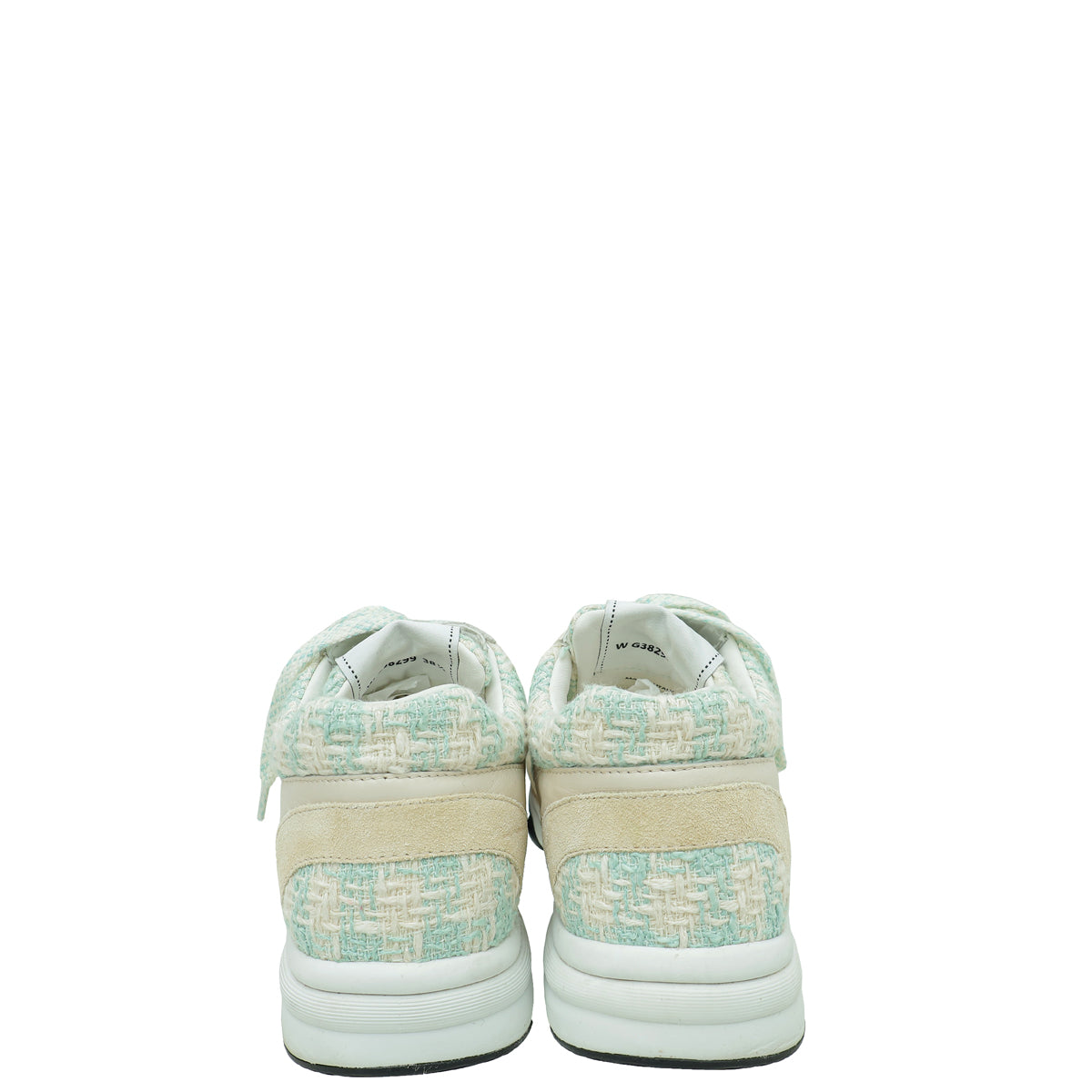 Chanel Bicolor CC Tweed Suede Trainer Sneaker 38.5