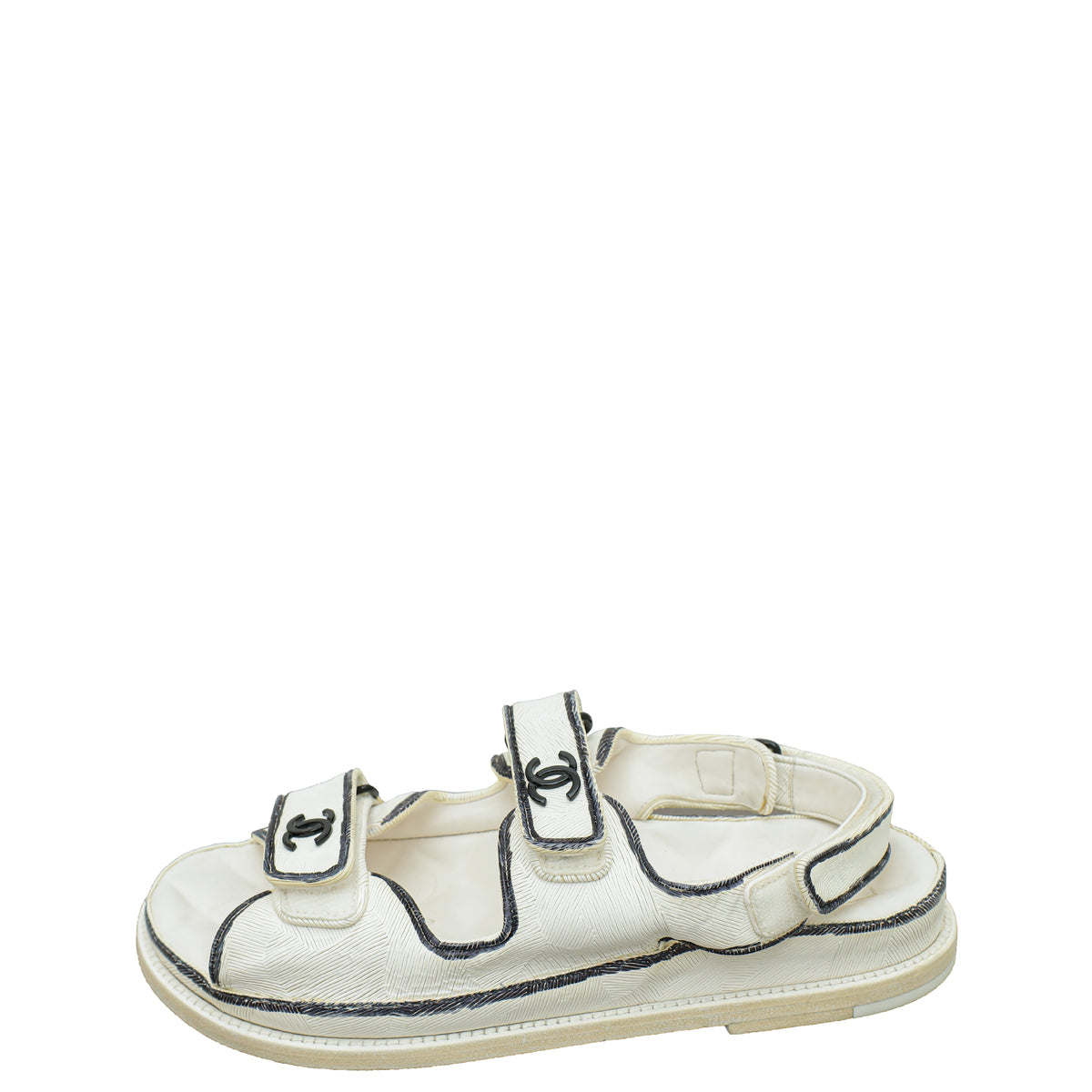 Chanel Bicolor Velcro CC Dad Sandals 39.5
