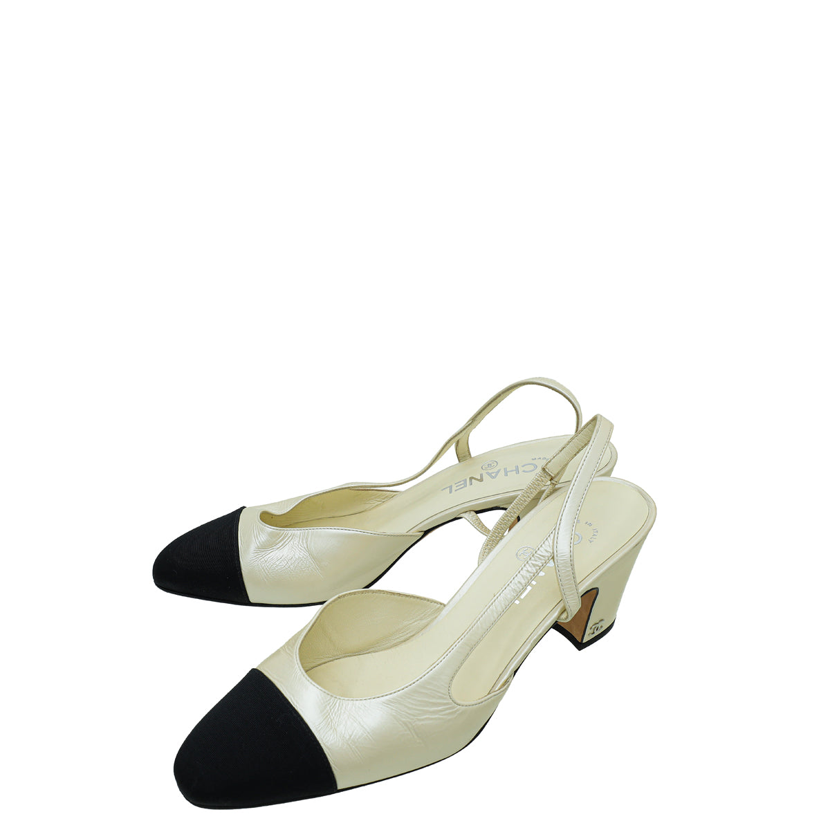 Chanel Bicolor CC Captoe Slingback Pump 41