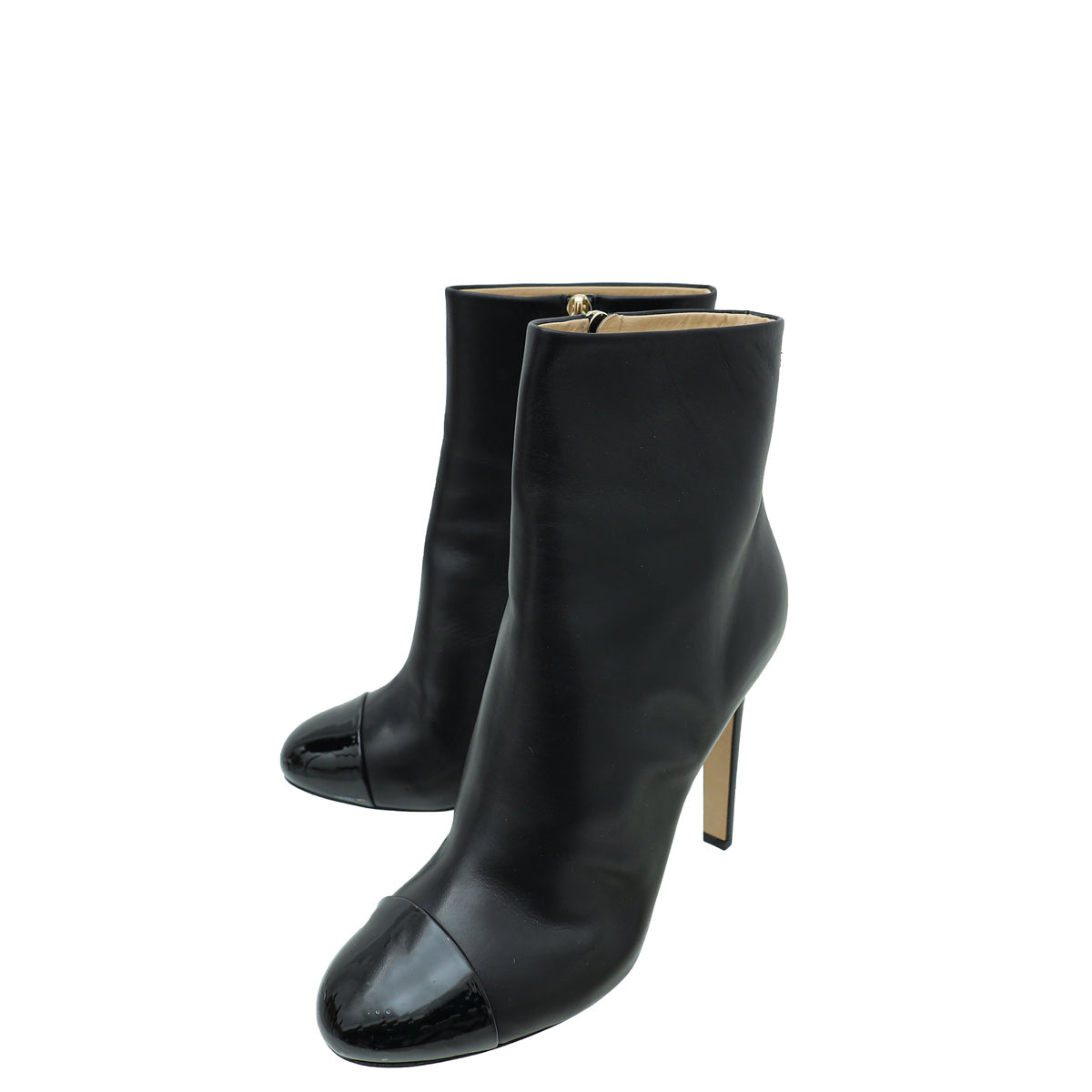 Chanel Black CC Cap Toe Ankle Boot 41