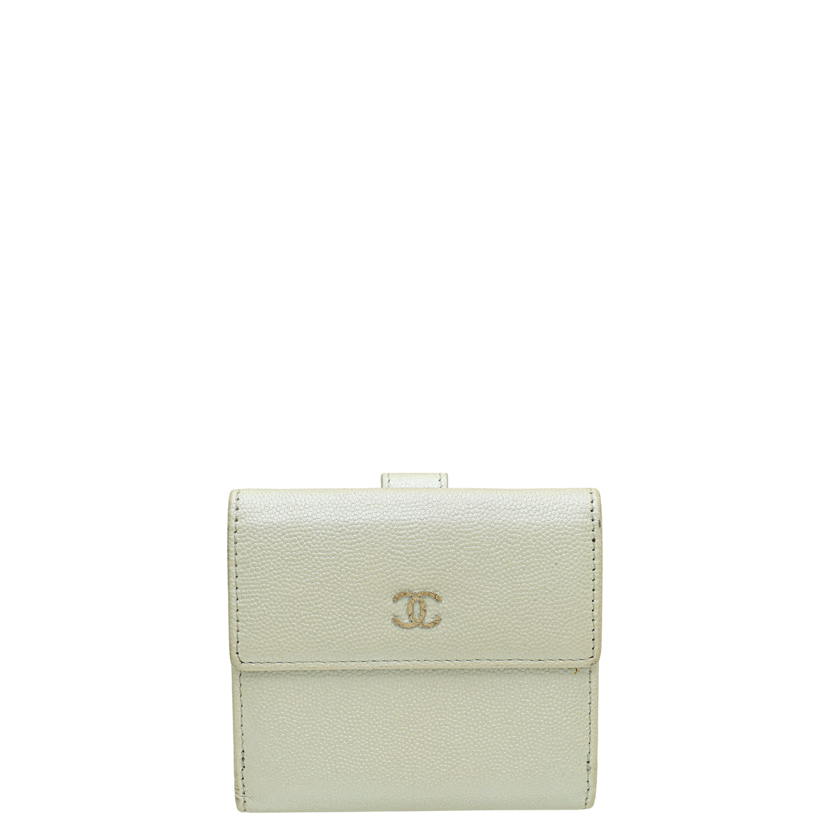 Chanel Metallic Champaign CC French Wallet