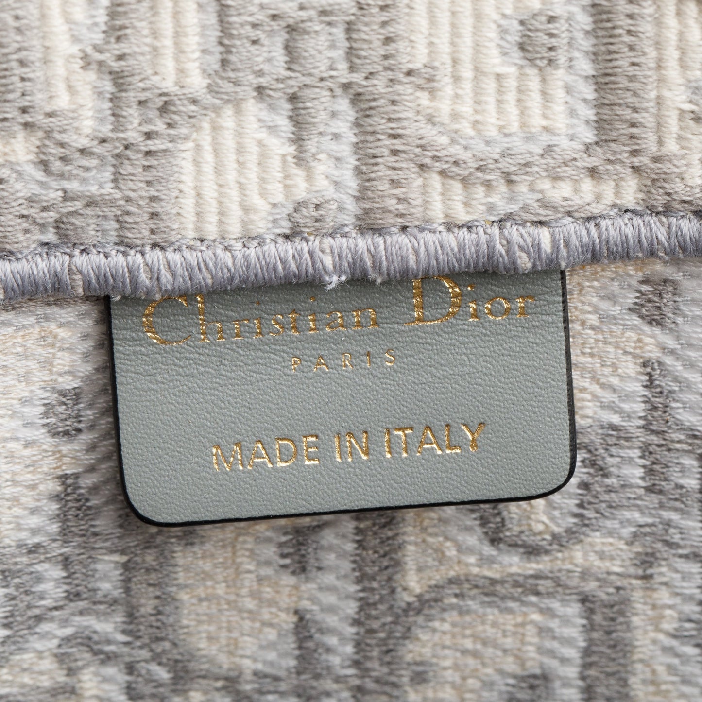Christian Dior 2020 Grey & Neutral Dior Oblique Embroidery Large Book Tote