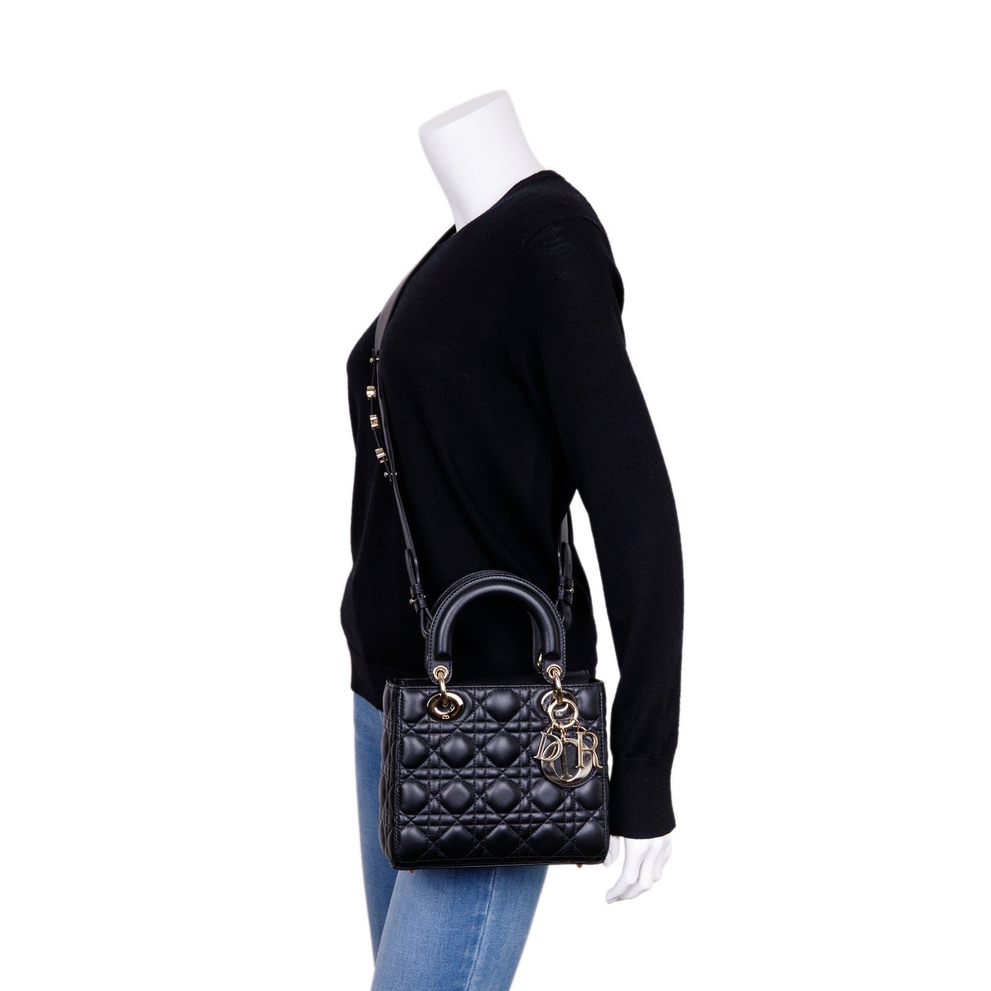 Christian Dior 2020 Small Black Lady Dior Bag