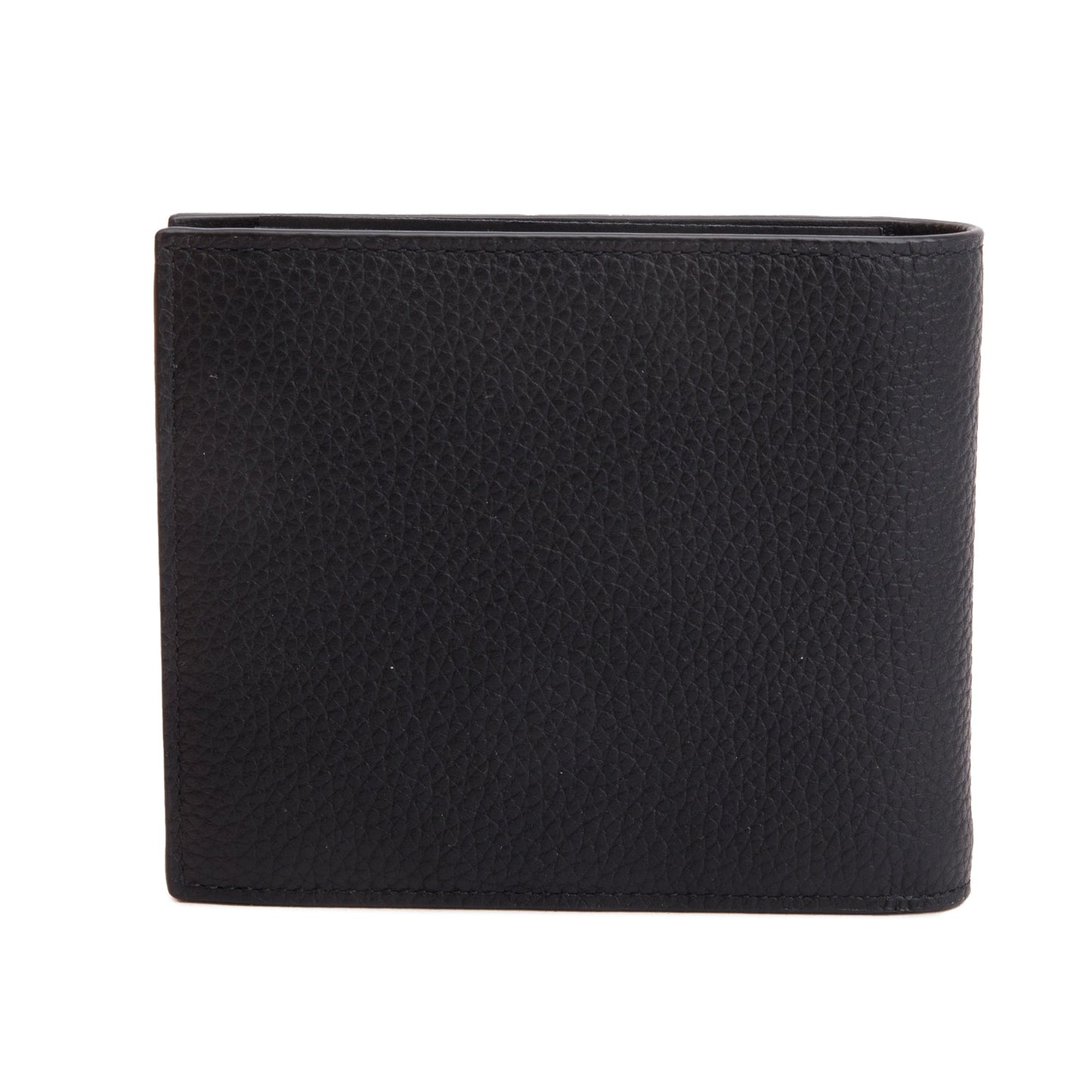 Christian Dior 2021 Black Grained Leather CD Icon Bifold Wallet