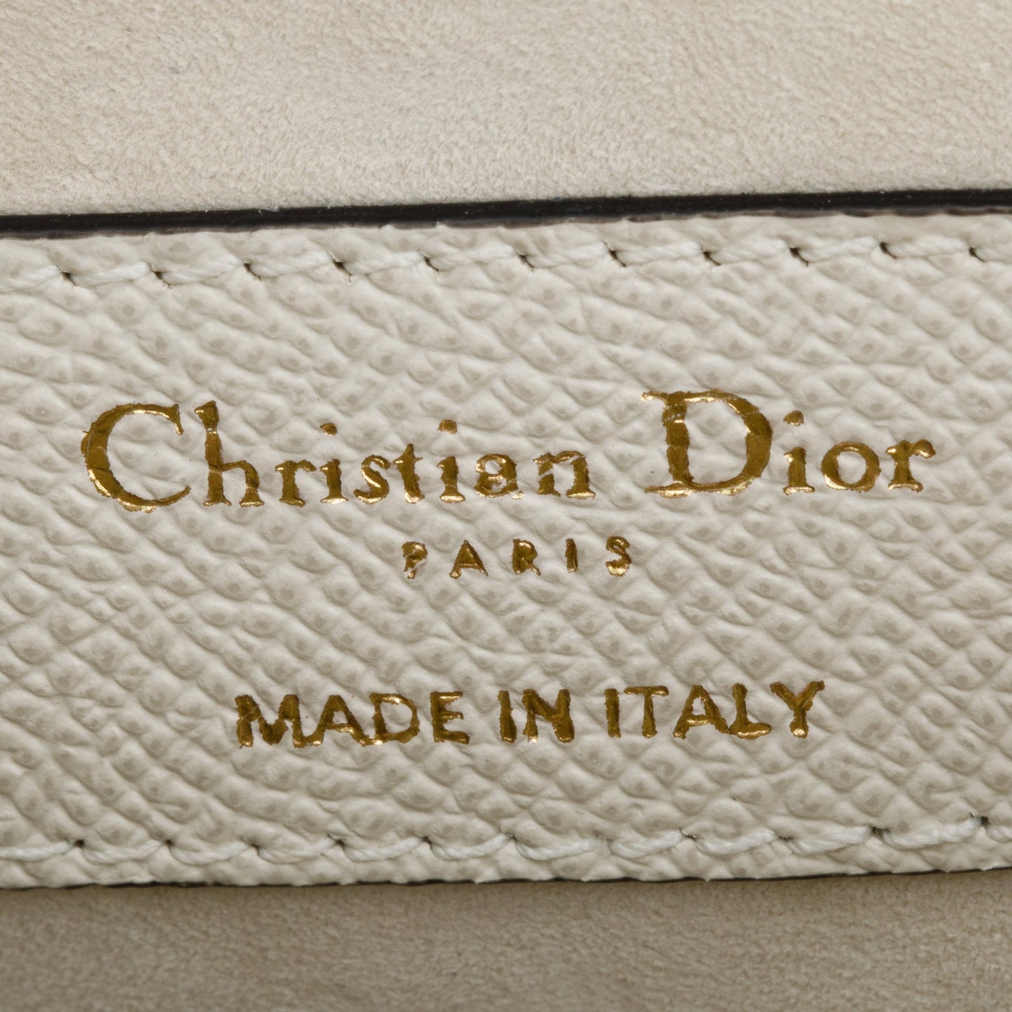 Christian Dior 2021 White Calfskin Leather Mini Saddle Bag