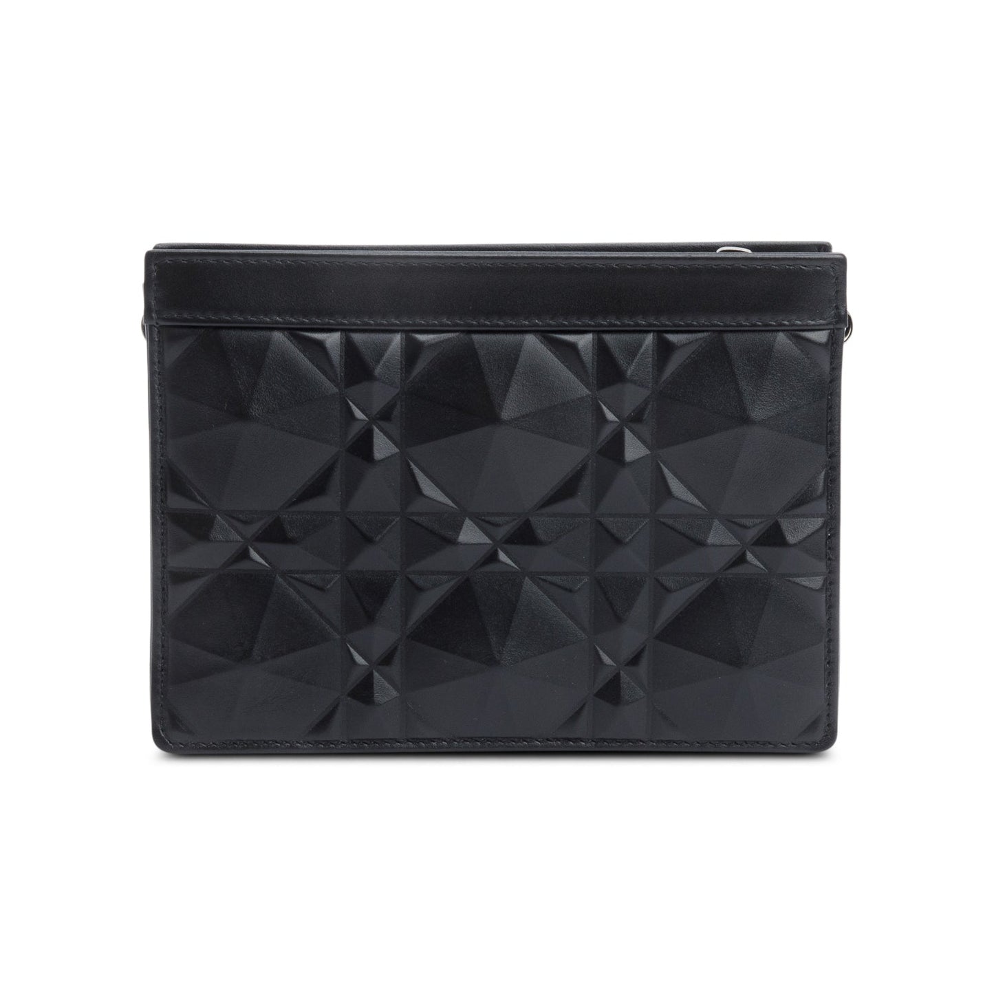Christian Dior 2022 Black Macrocannage Diamond Quilted Caro Pouch with Chain