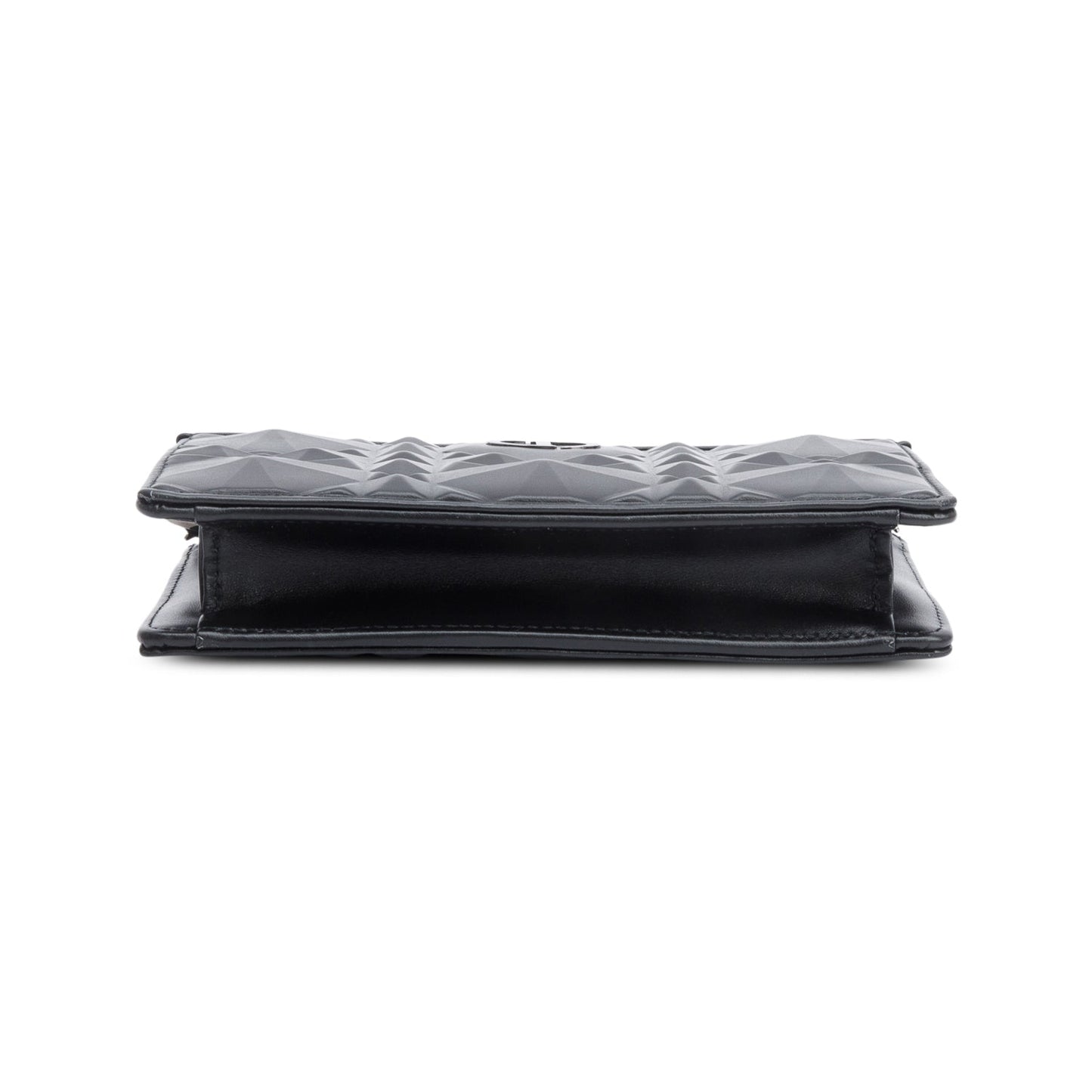 Christian Dior 2022 Black Macrocannage Diamond Quilted Caro Pouch with Chain