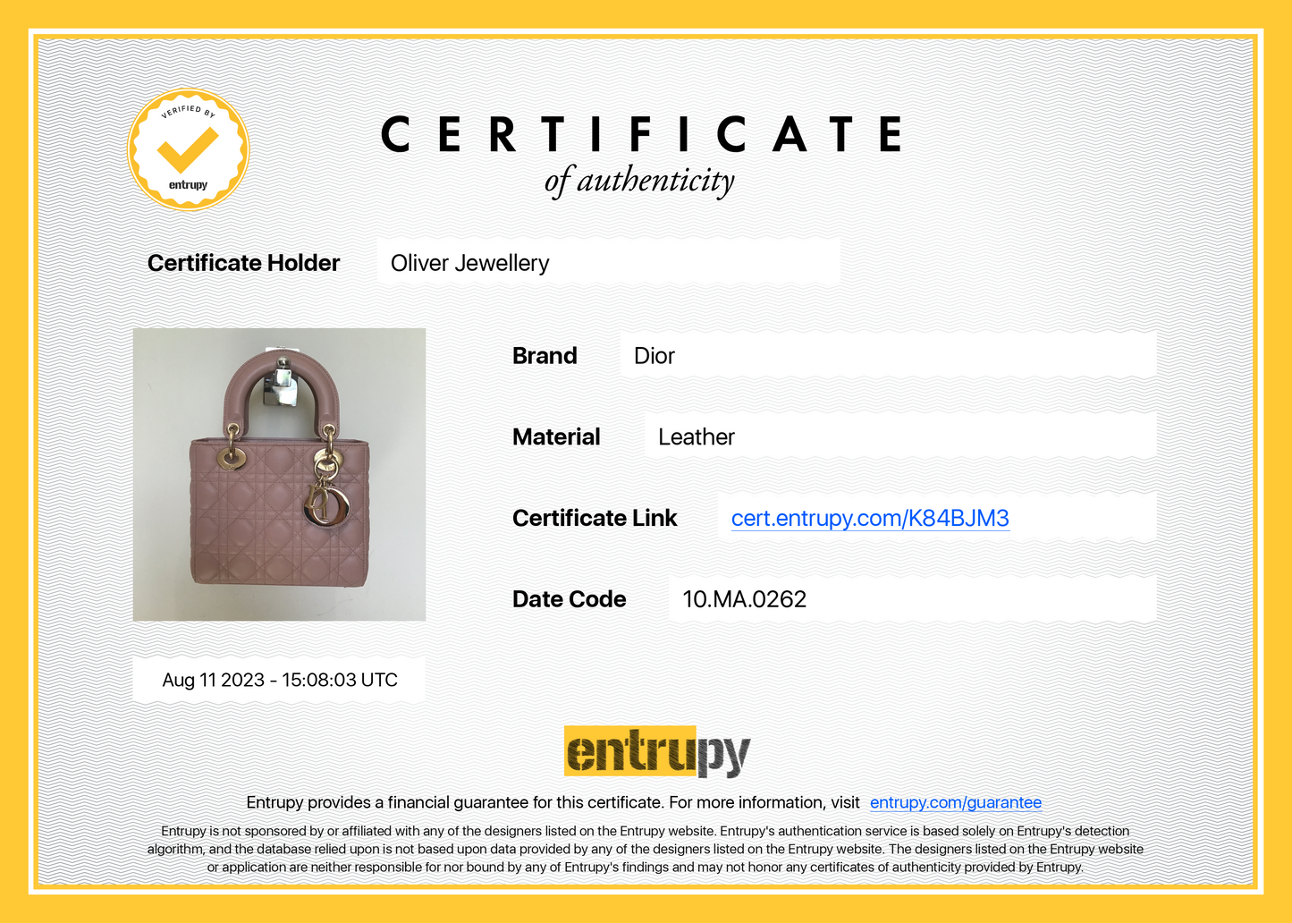Christian Dior 2022 Small Lady Dior My Abcdior Bag