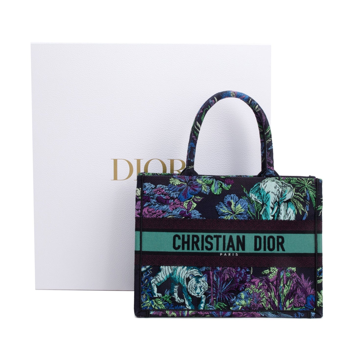 Christian Dior 2023 Medium Multicolor Toile de Jouy Voyage Embroidery Canvas Book Tote
