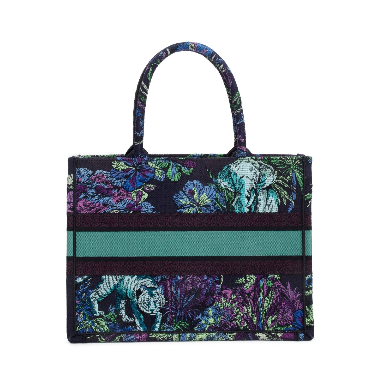 Christian Dior 2023 Medium Multicolor Toile de Jouy Voyage Embroidery Canvas Book Tote