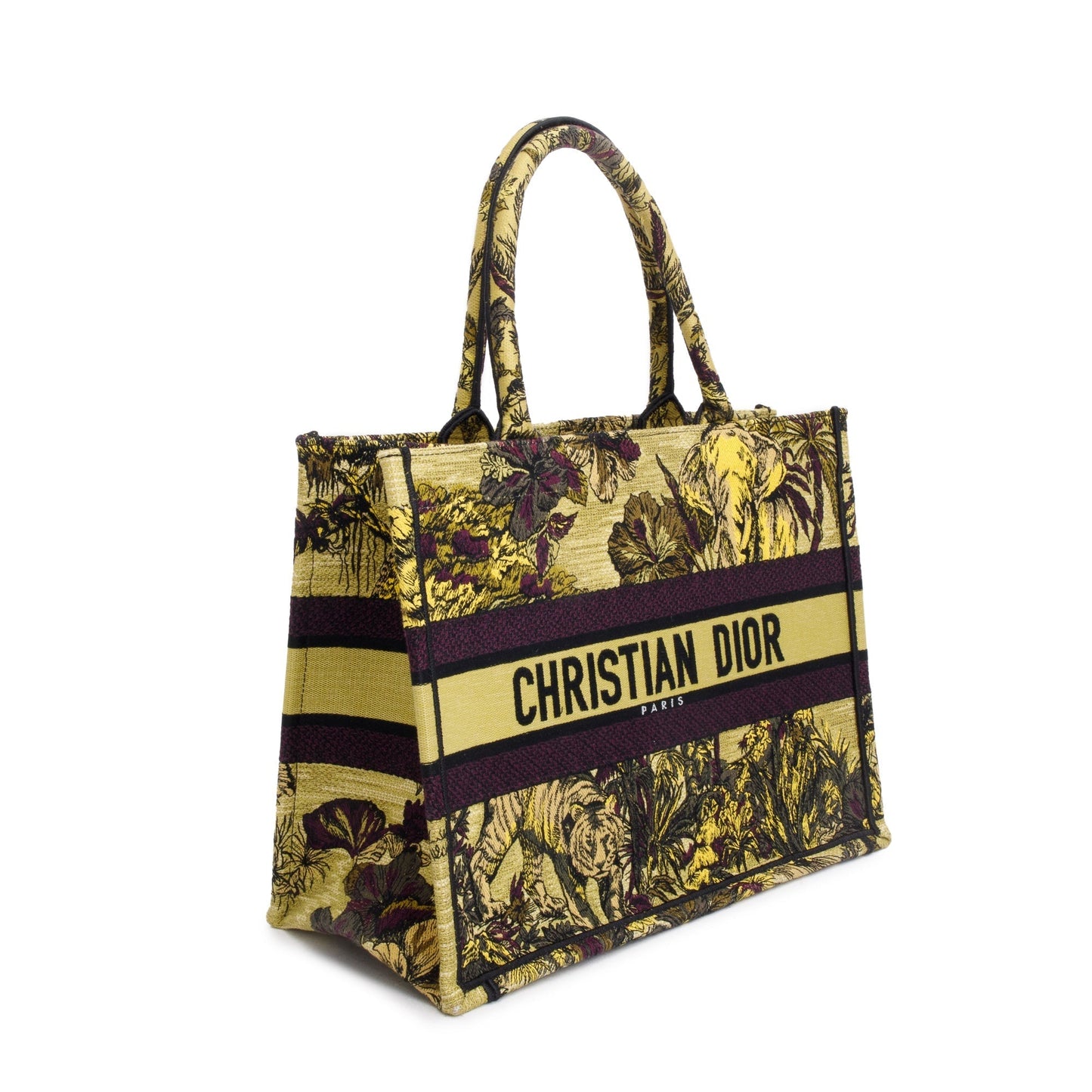 Christian Dior 2023 Medium Toile de Jouy Voyage Embroidery Canvas Book Tote