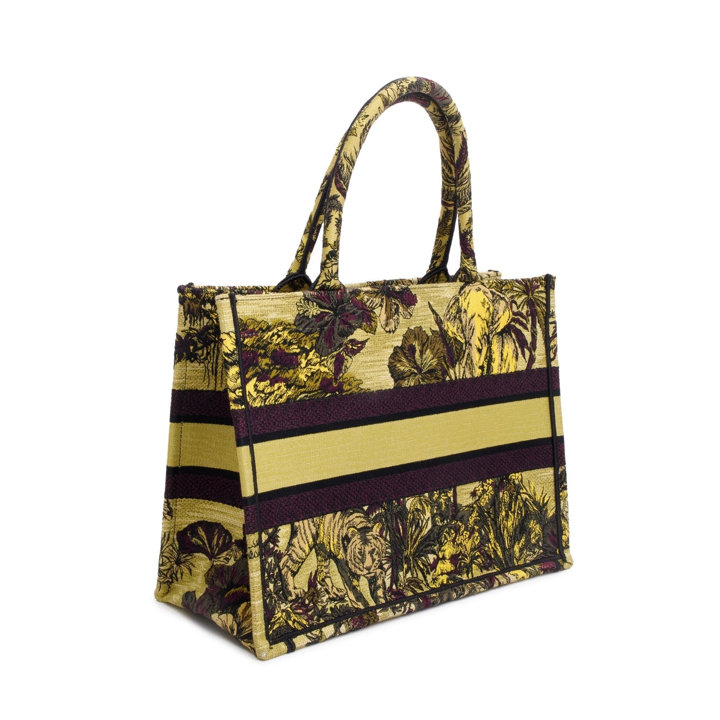 Christian Dior 2023 Medium Toile de Jouy Voyage Embroidery Canvas Book Tote