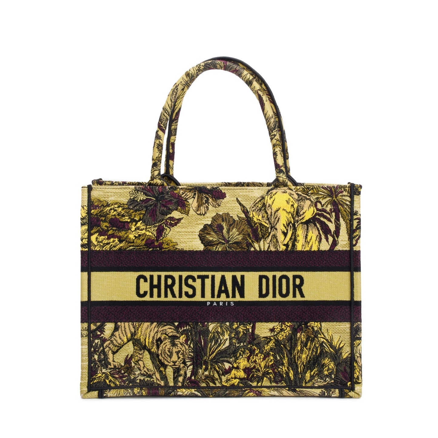 Christian Dior 2023 Medium Toile de Jouy Voyage Embroidery Canvas Book Tote