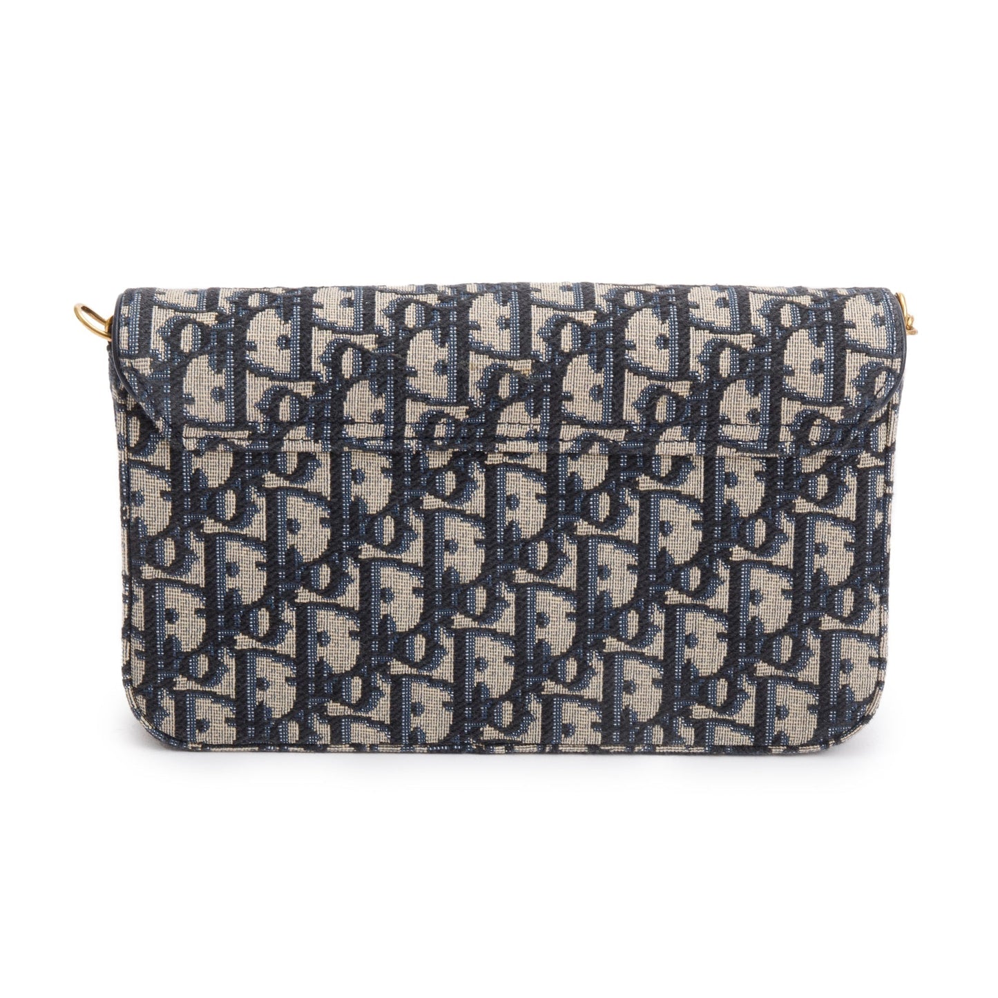 Christian Dior 2024 Oblique Jacquard Saddle Pouch with Chain