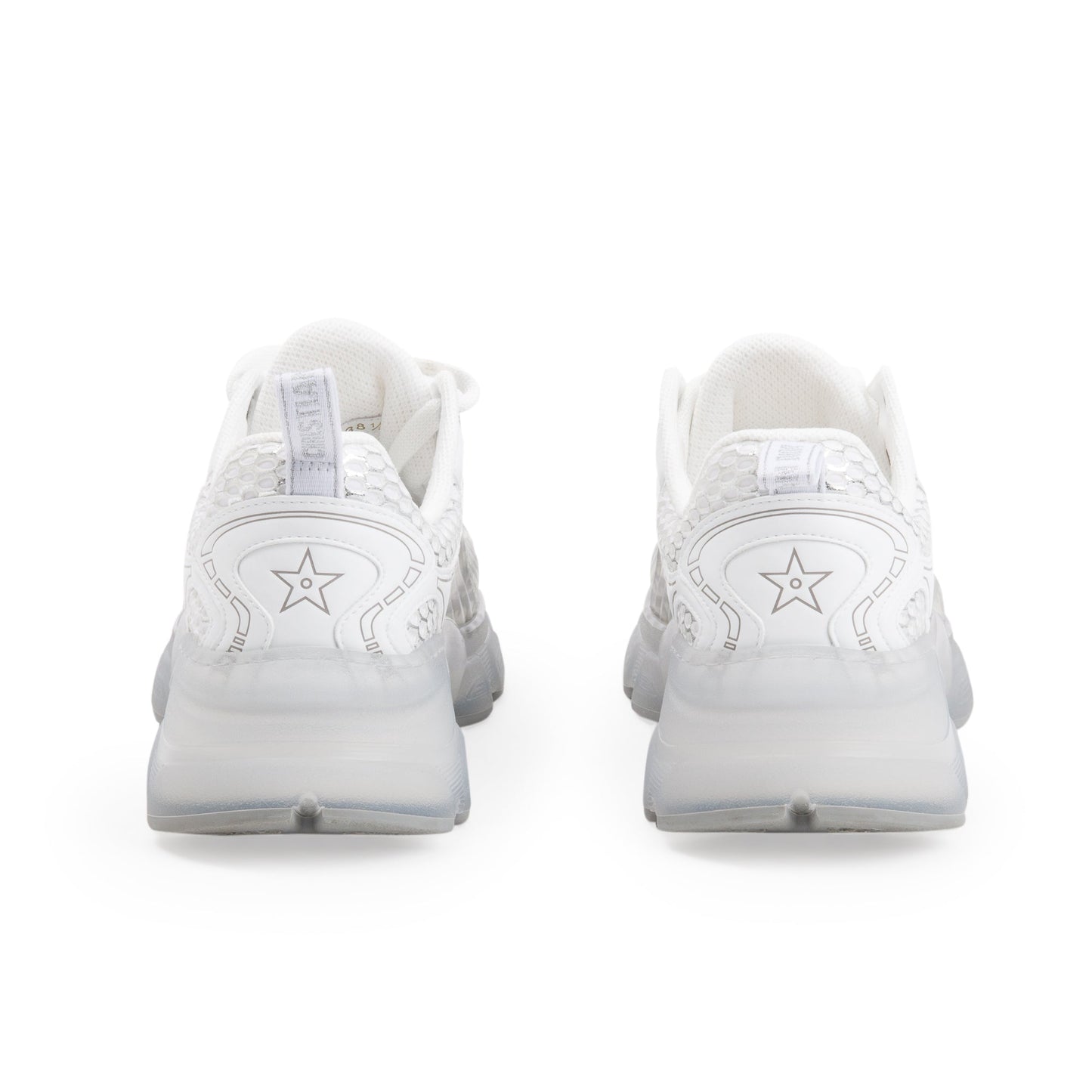 Christian Dior 2024 White/Grey Oblique Canvas and Transparent Rubber Vibe  Sneakers, Size 38.5