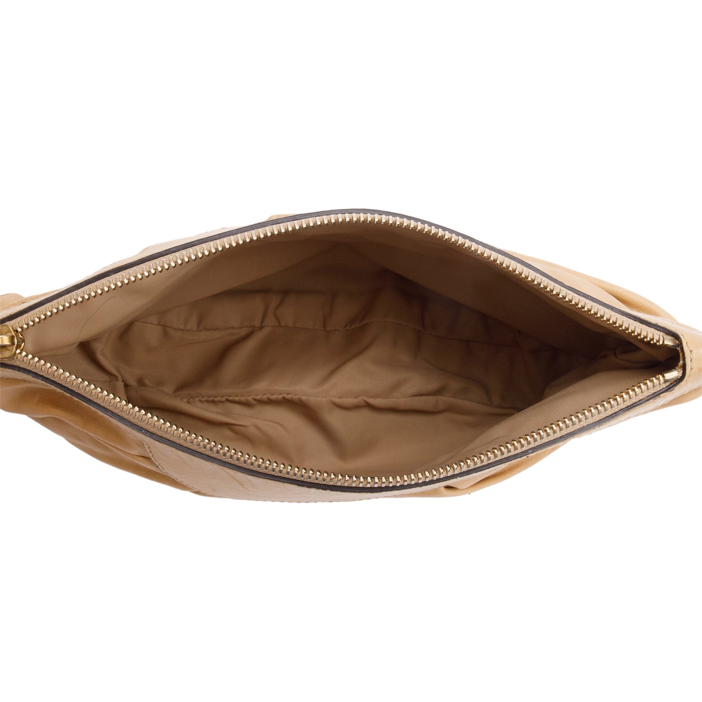 Christian Dior Beige Calfskin Leather Soft Babe Handle Bag