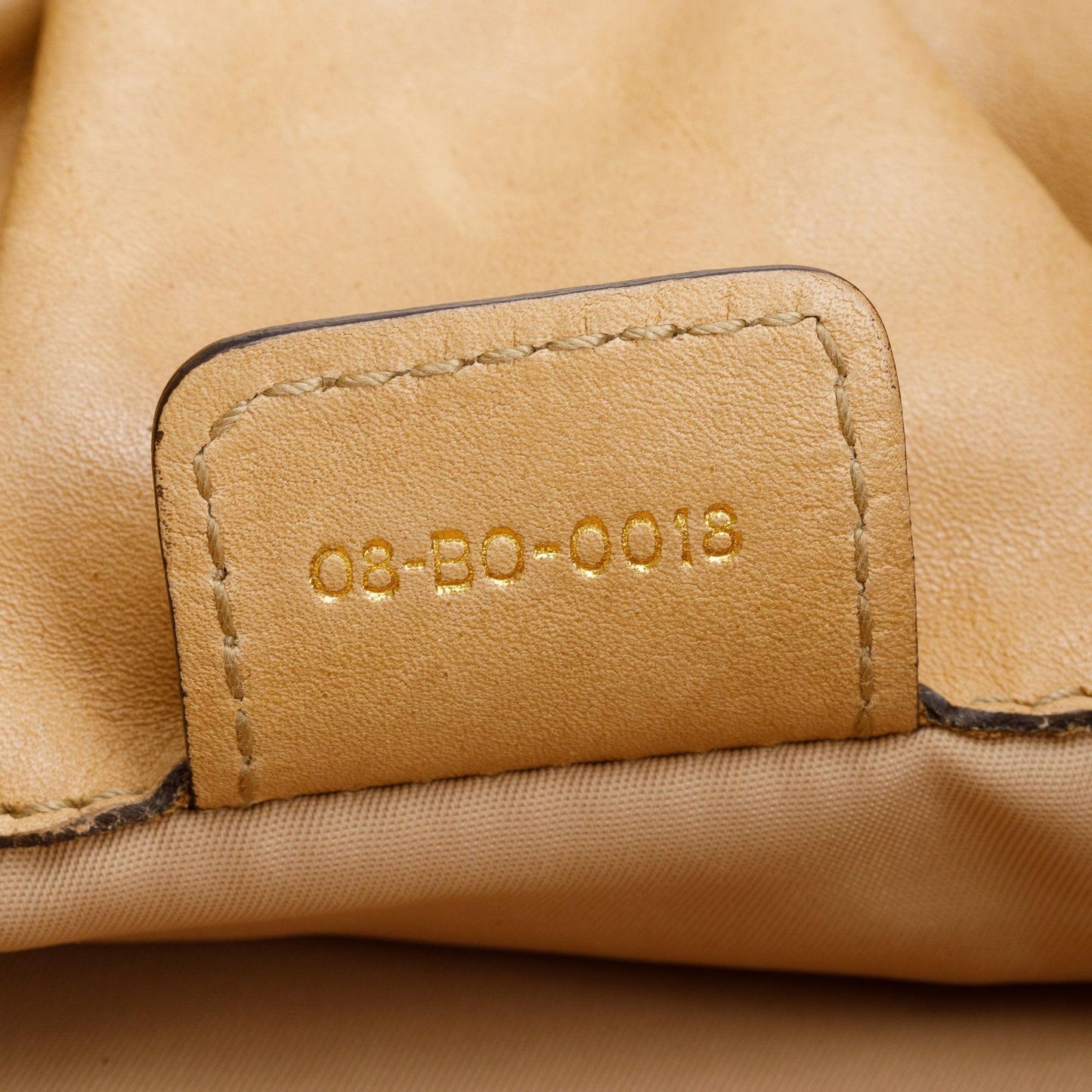 Christian Dior Beige Calfskin Leather Soft Babe Handle Bag