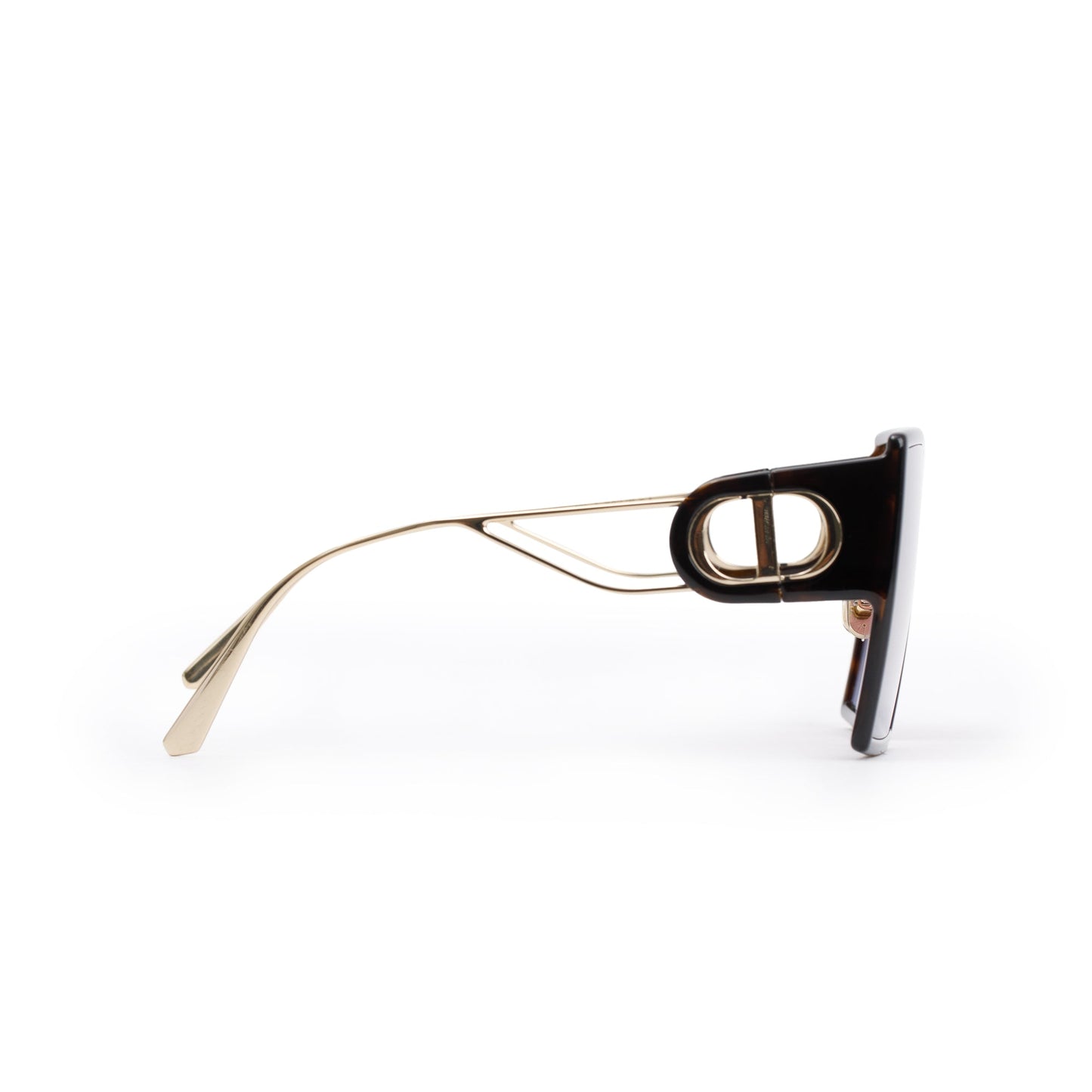 Christian Dior Black Acetate 30montaigne SU Oversized Square Sunglasses