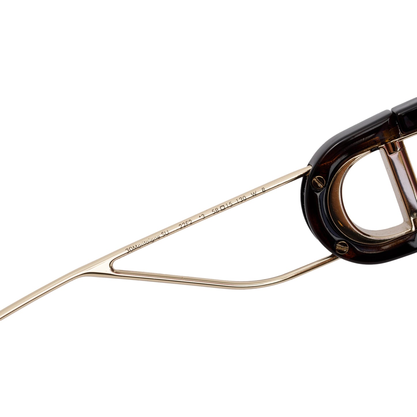 Christian Dior Black Acetate 30montaigne SU Oversized Square Sunglasses