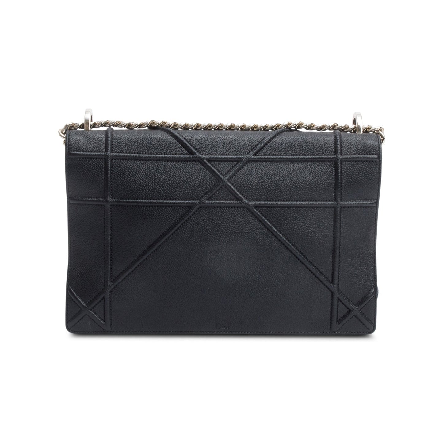 Christian Dior Black Calfskin Leather Medium Diorama Flap Bag