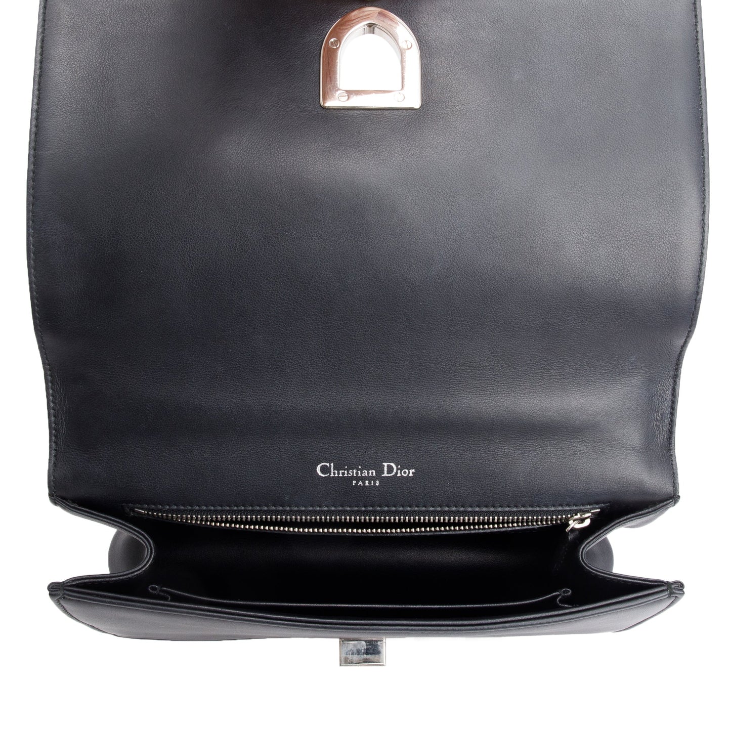 Christian Dior Black Calfskin Leather Paradise Diorama Flap Bag