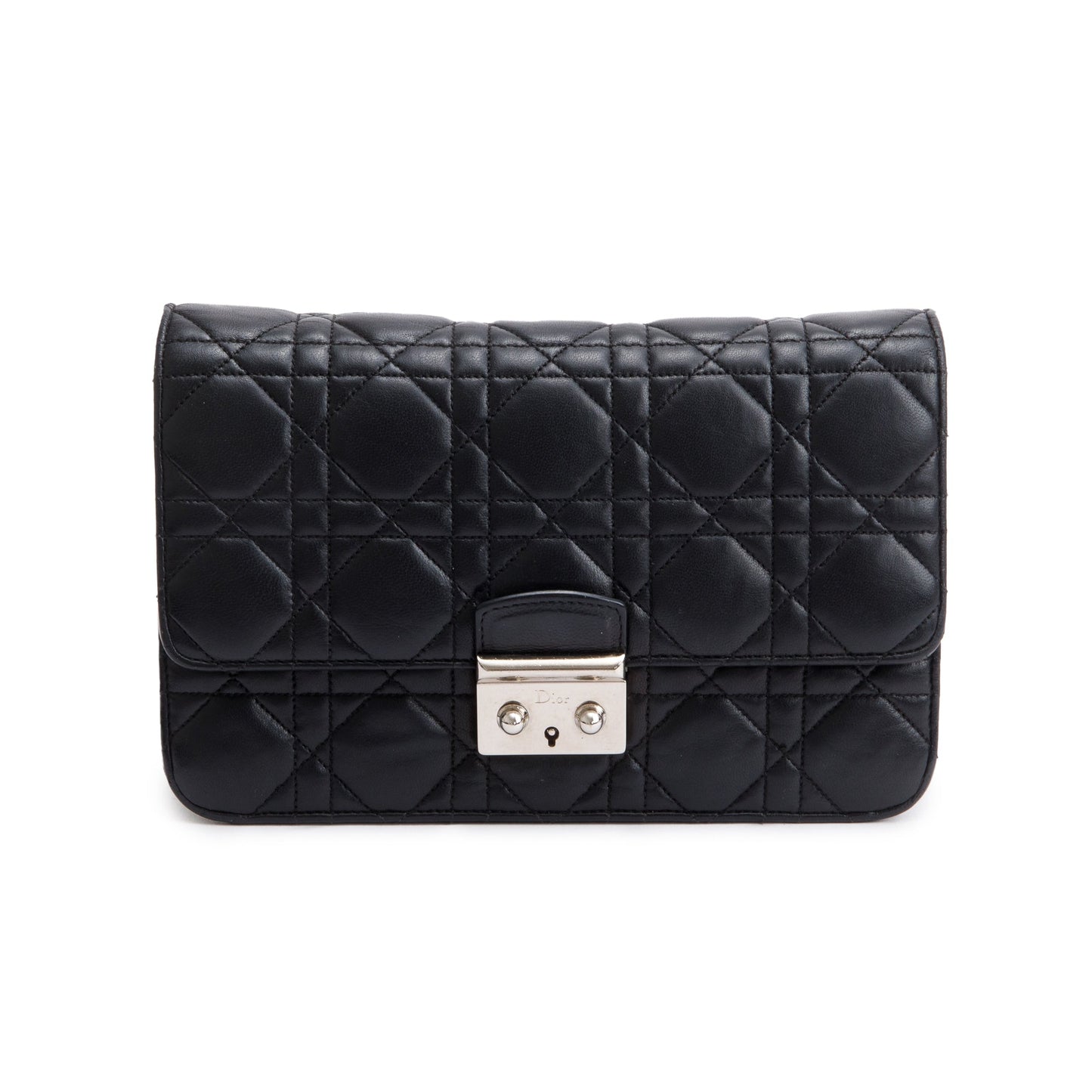 Christian Dior Black Leather Small Cannage Miss Dior Bag