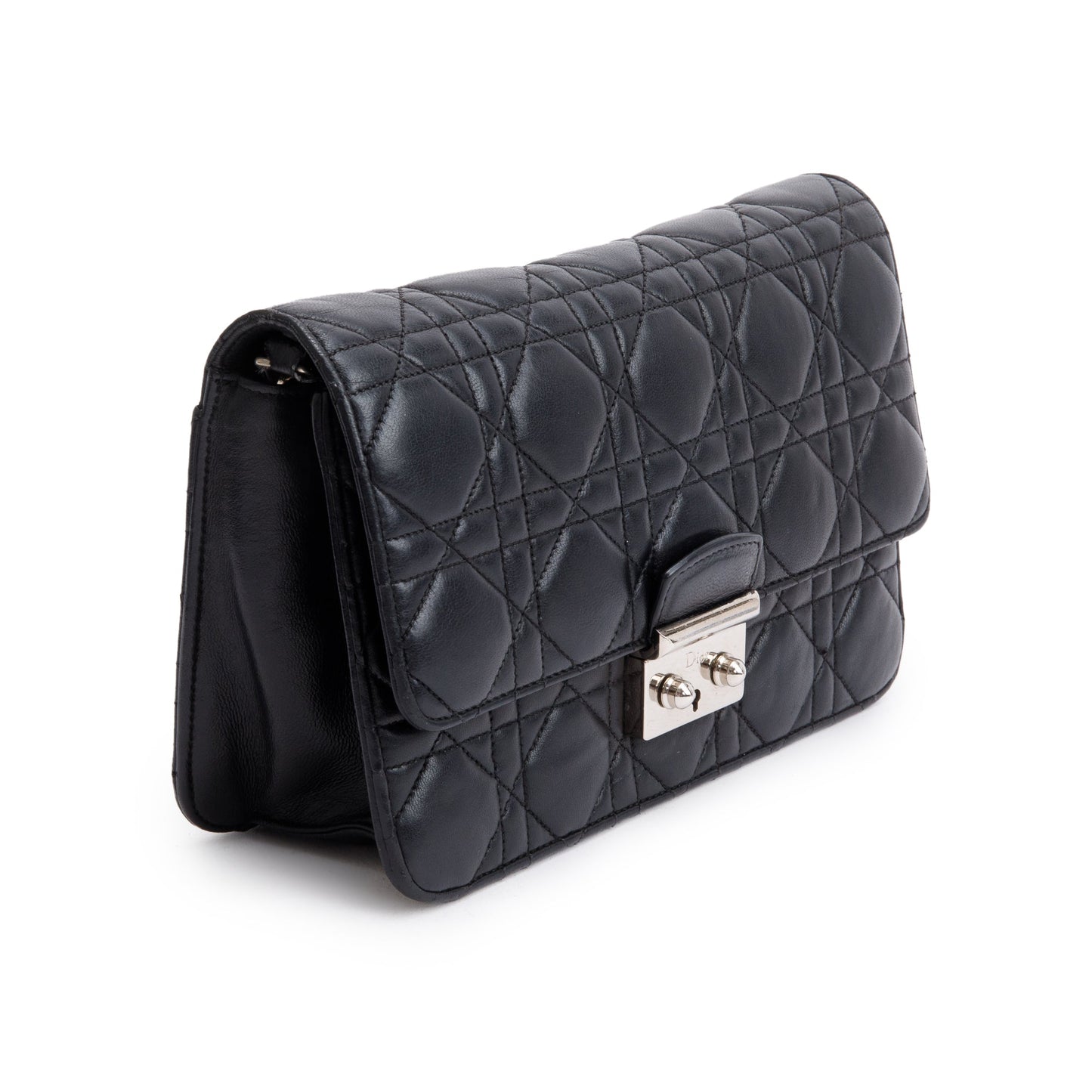 Christian Dior Black Leather Small Cannage Miss Dior Bag