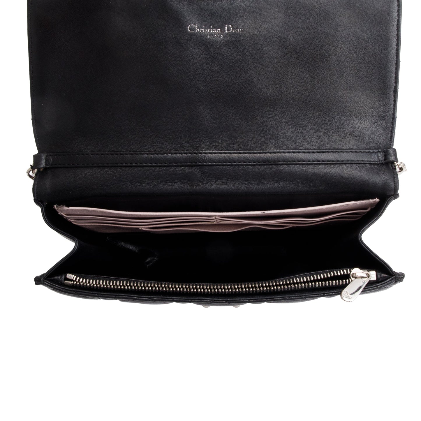 Christian Dior Black Leather Small Cannage Miss Dior Bag