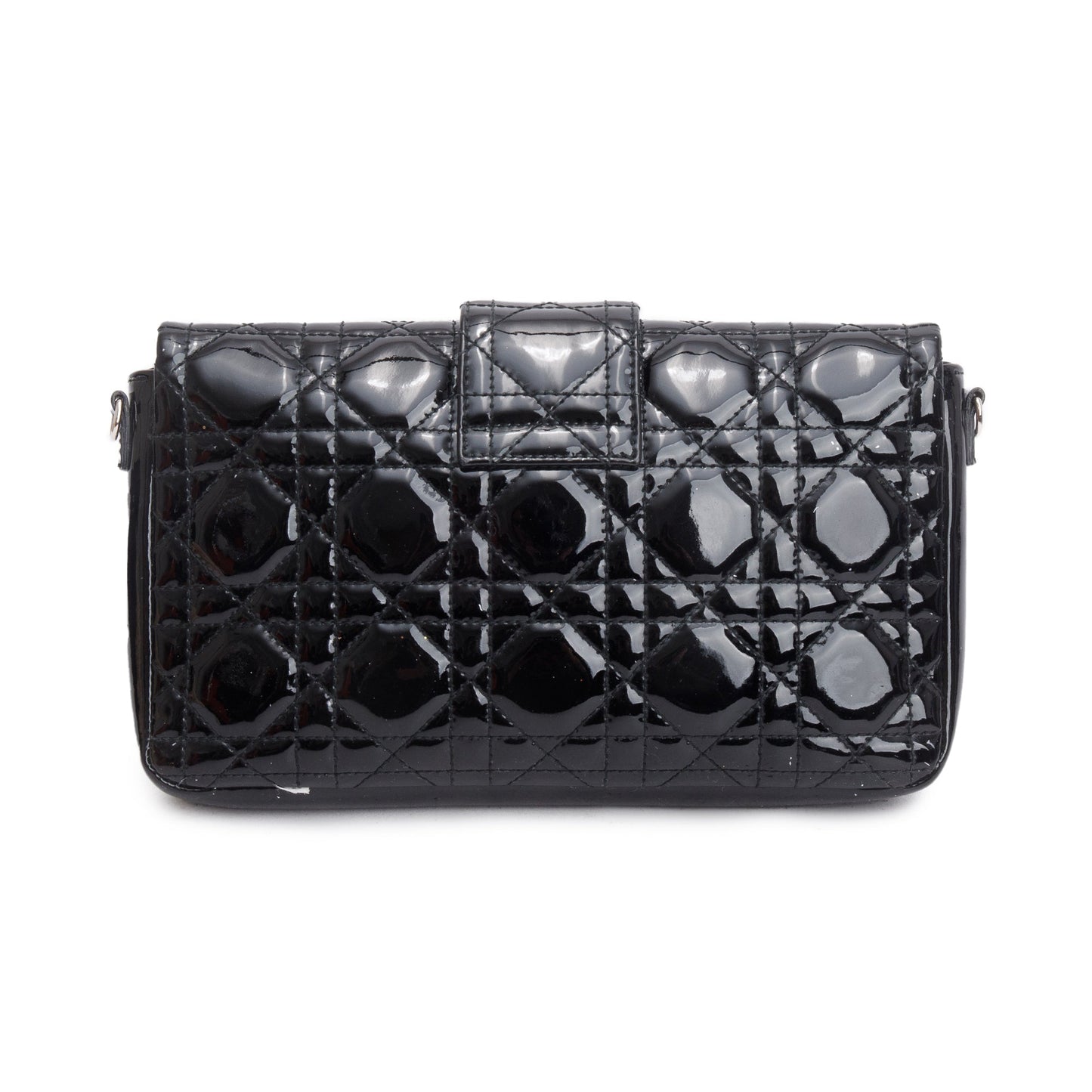 Christian Dior Black Patent Cannage Miss Dior Promenade Pouch
