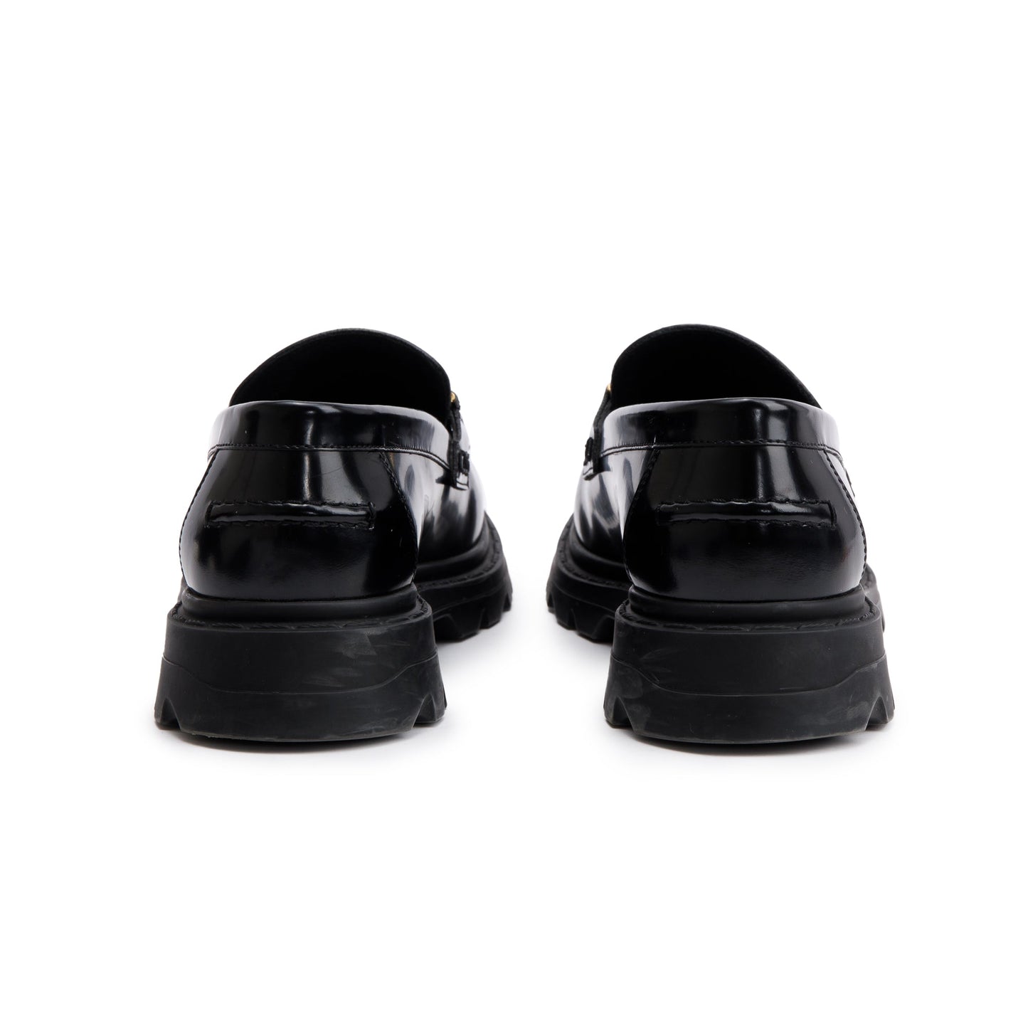 Christian Dior Black Smooth Calfskin Leather Dior Code Loafers, Size 37