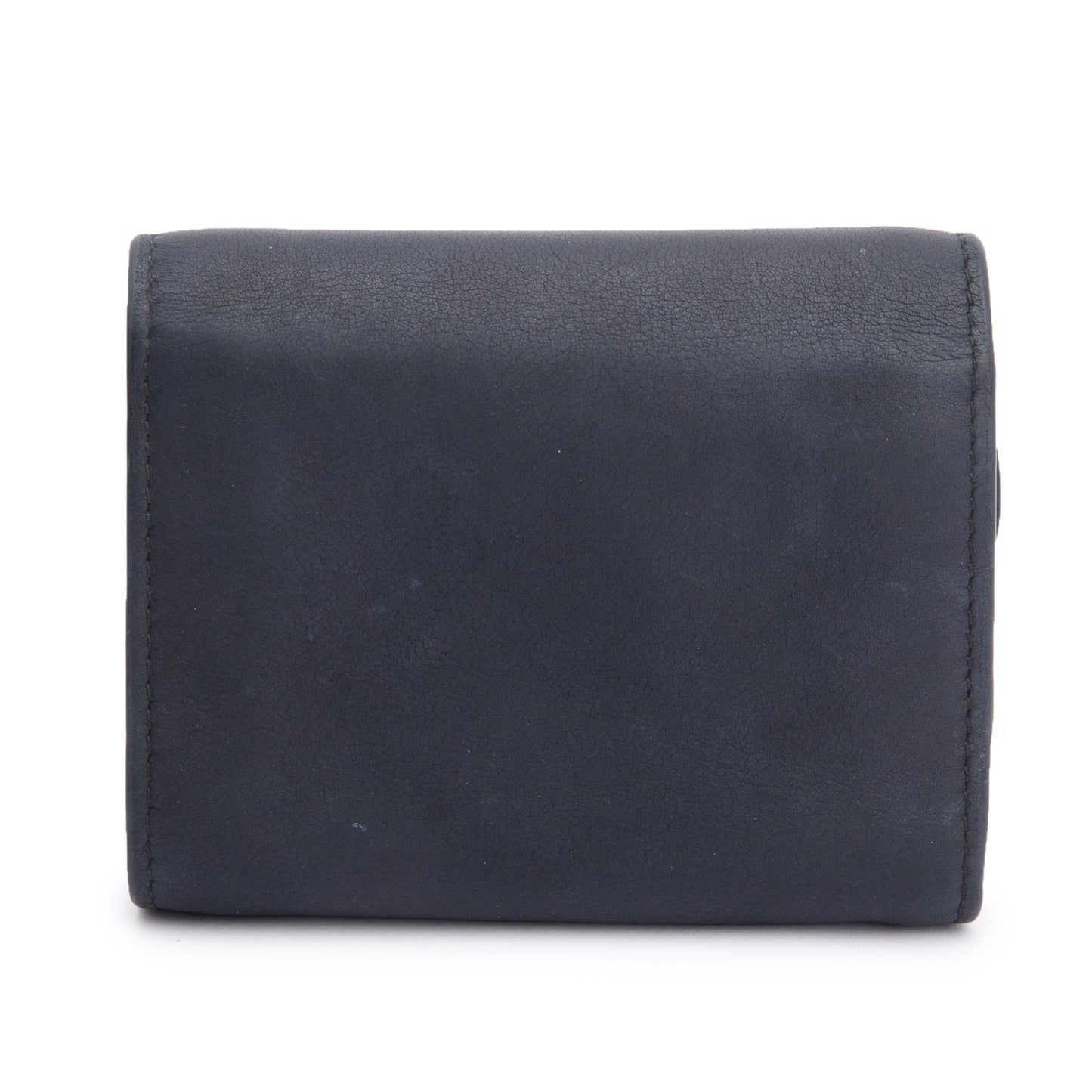 Christian Dior Black Ultra Matte Leather Saddle Lotus Wallet