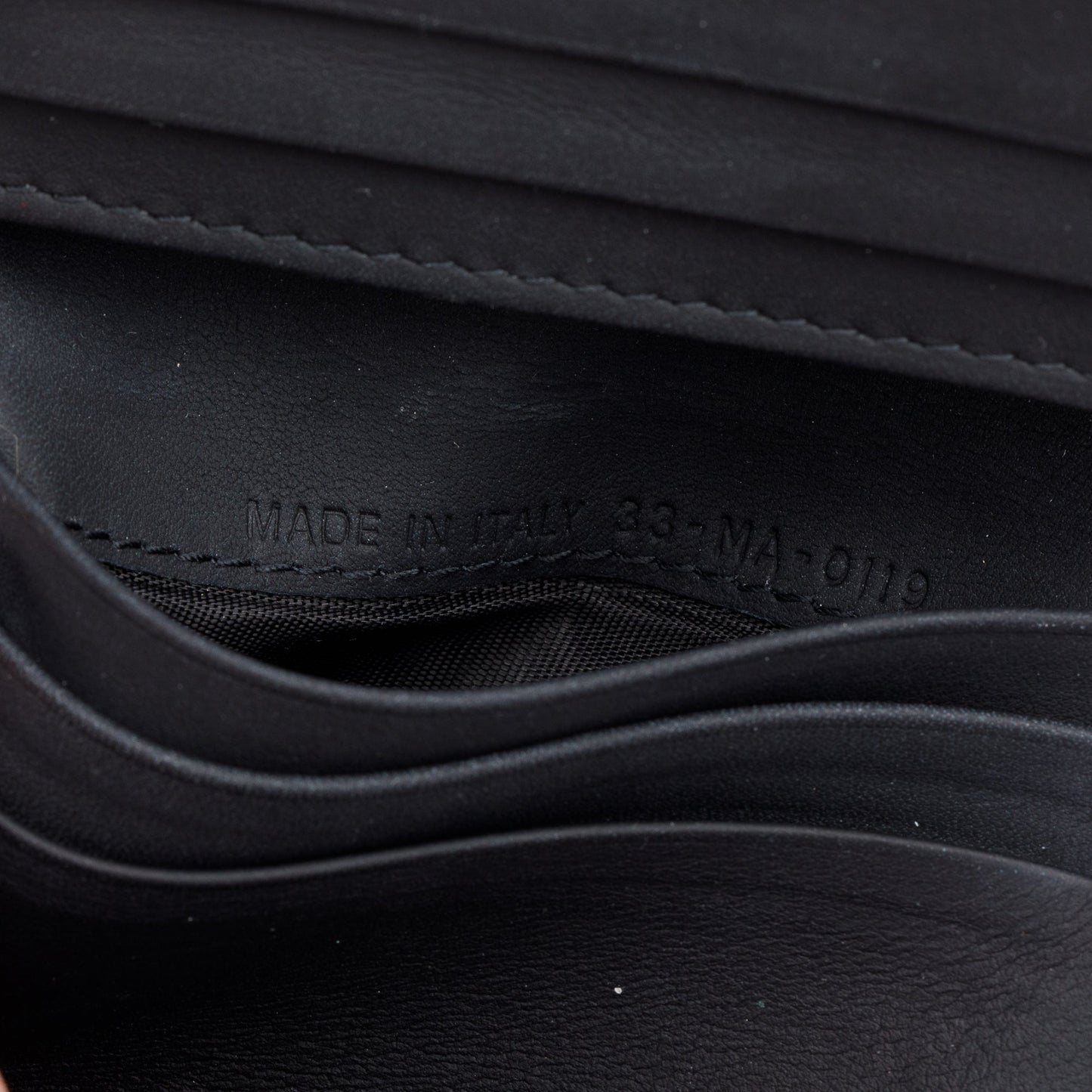 Christian Dior Black Ultra Matte Leather Saddle Lotus Wallet