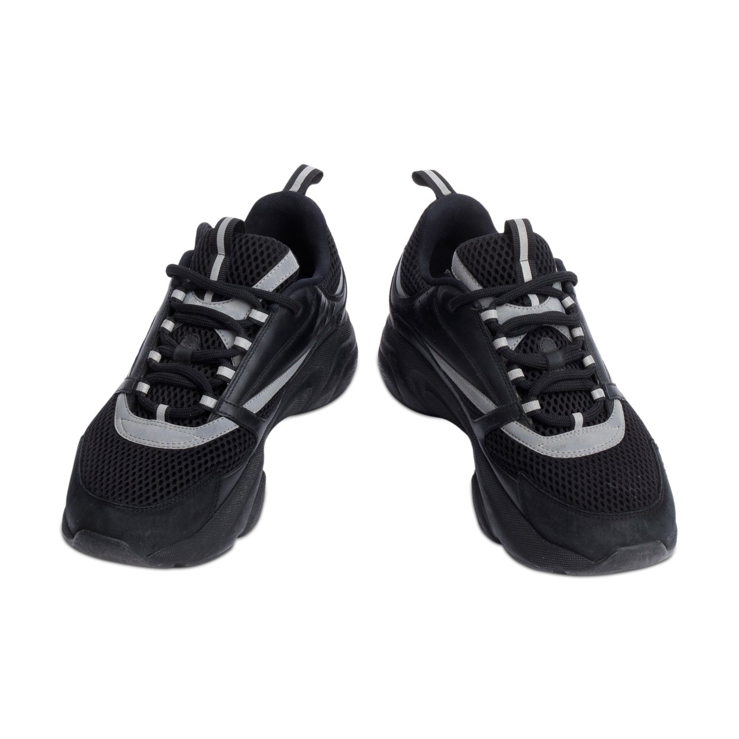 Christian Dior Black/Grey Mesh Technical Fabric B22 Sneakers, Size 42