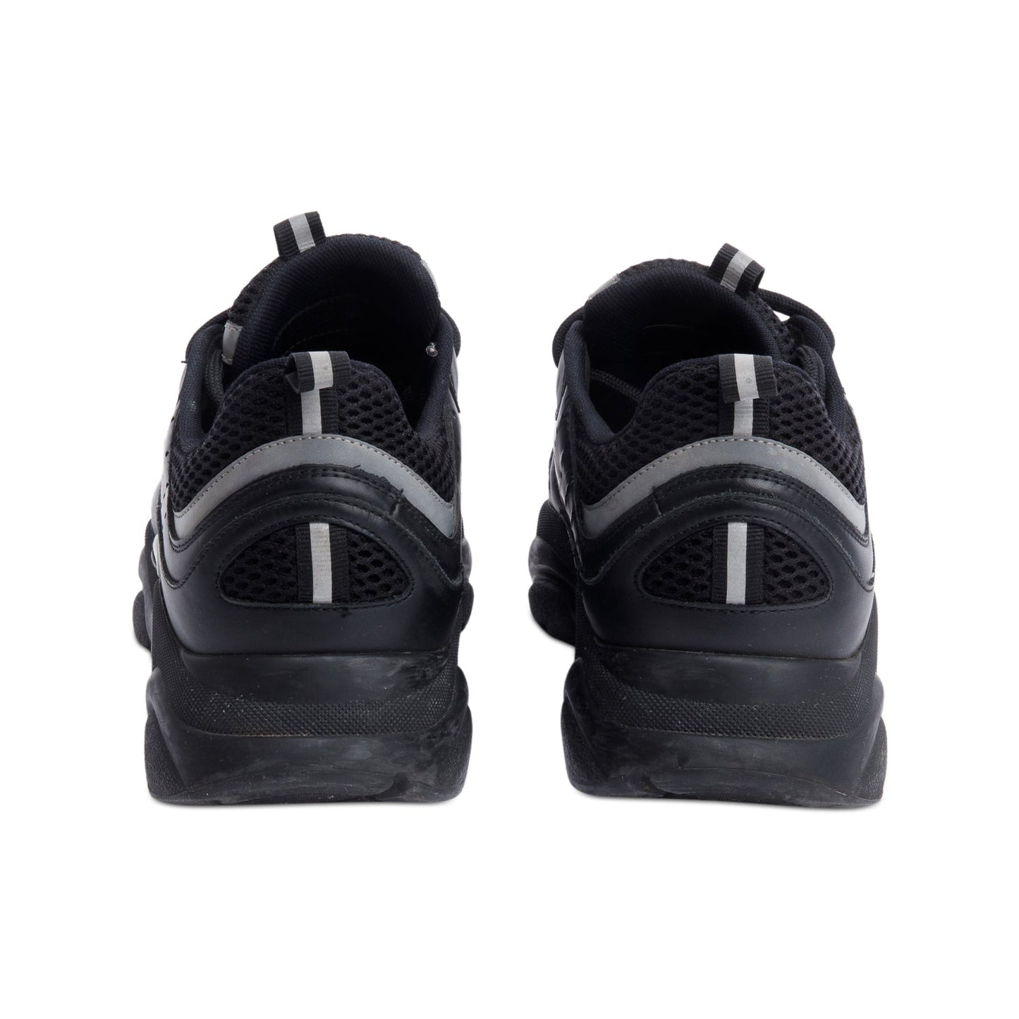 Christian Dior Black/Grey Mesh Technical Fabric B22 Sneakers, Size 42