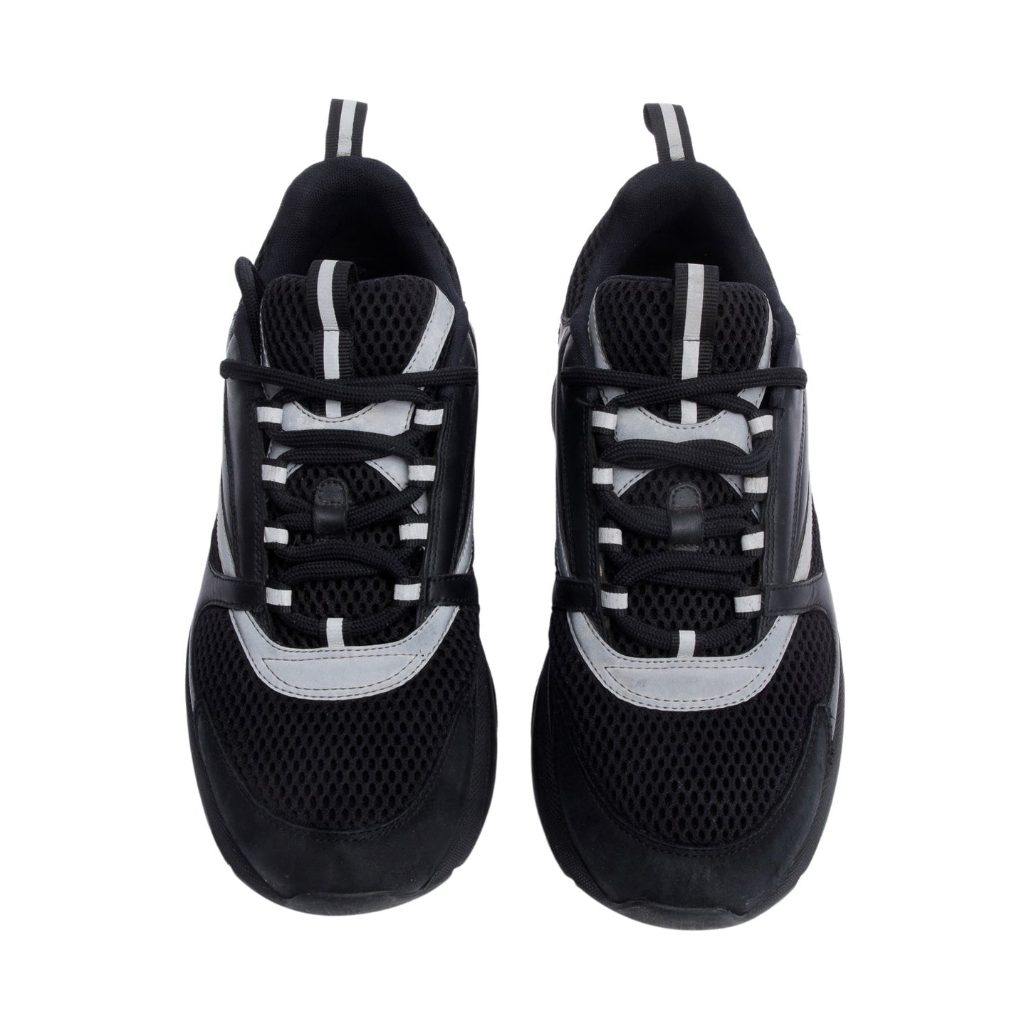 Christian Dior Black/Grey Mesh Technical Fabric B22 Sneakers, Size 42